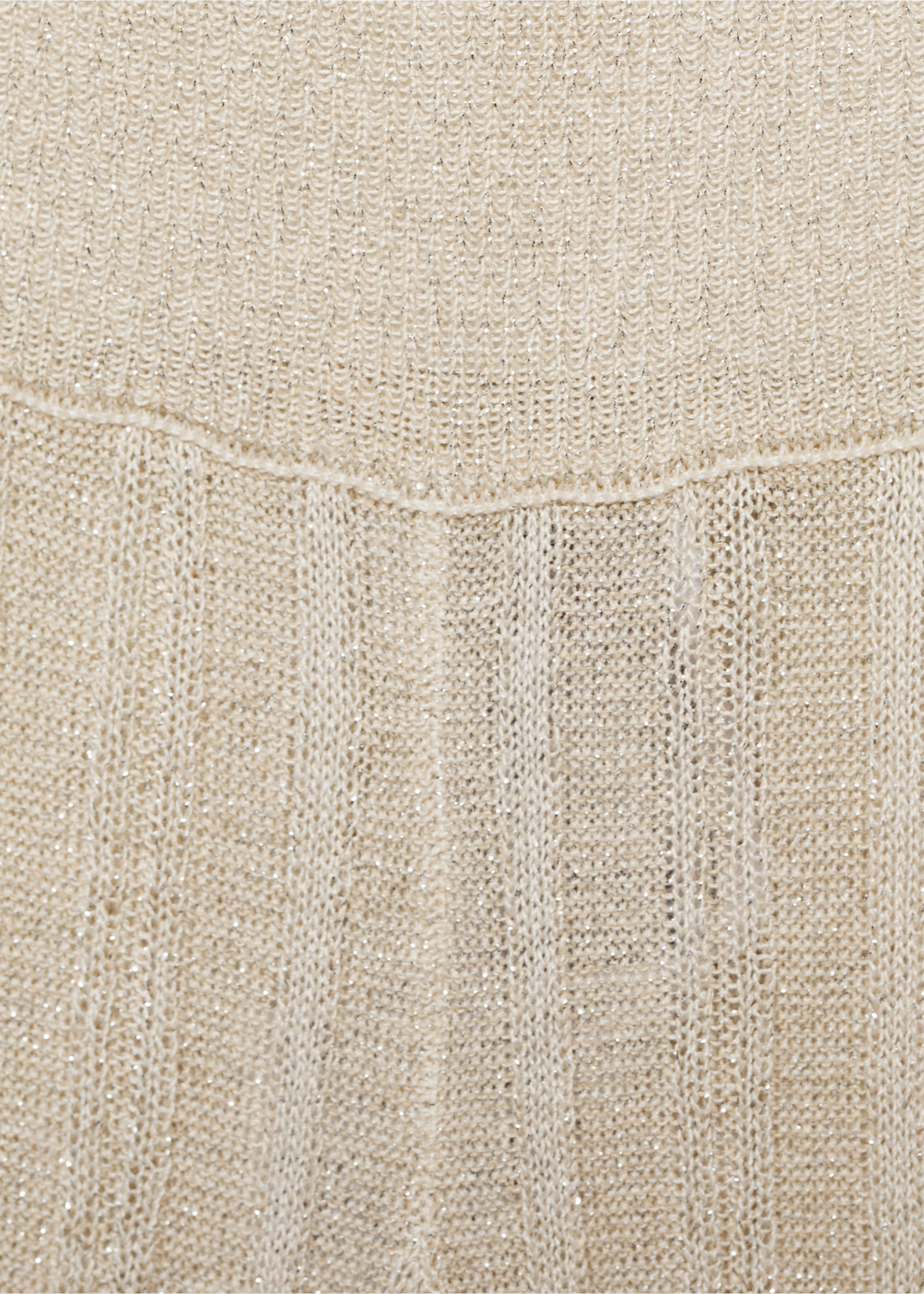 Flared knitted trousers - Details of the article 8, Gold. Ref: 87074063-00.