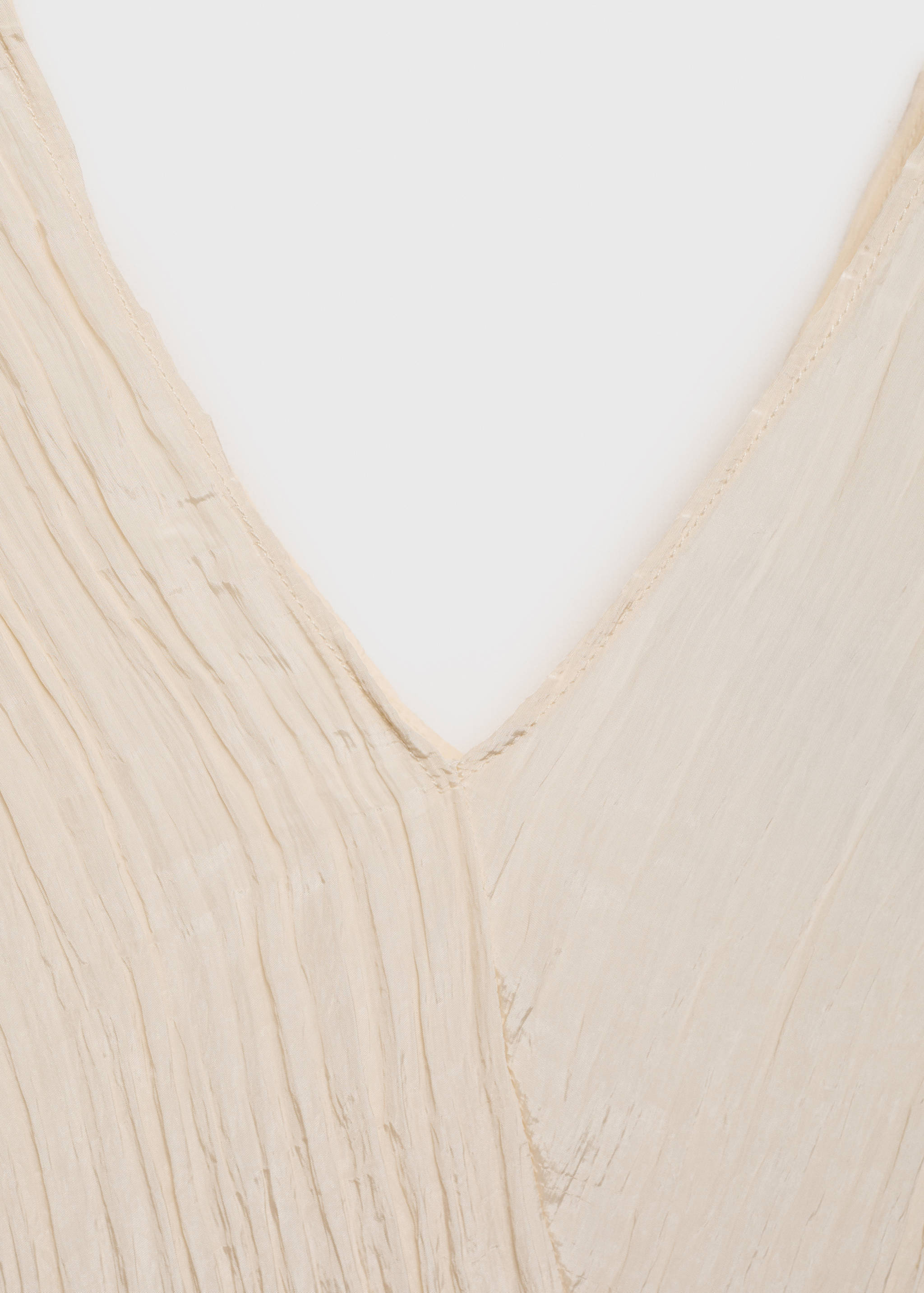 Wrinkled effect V-neck top - Details of the article 8