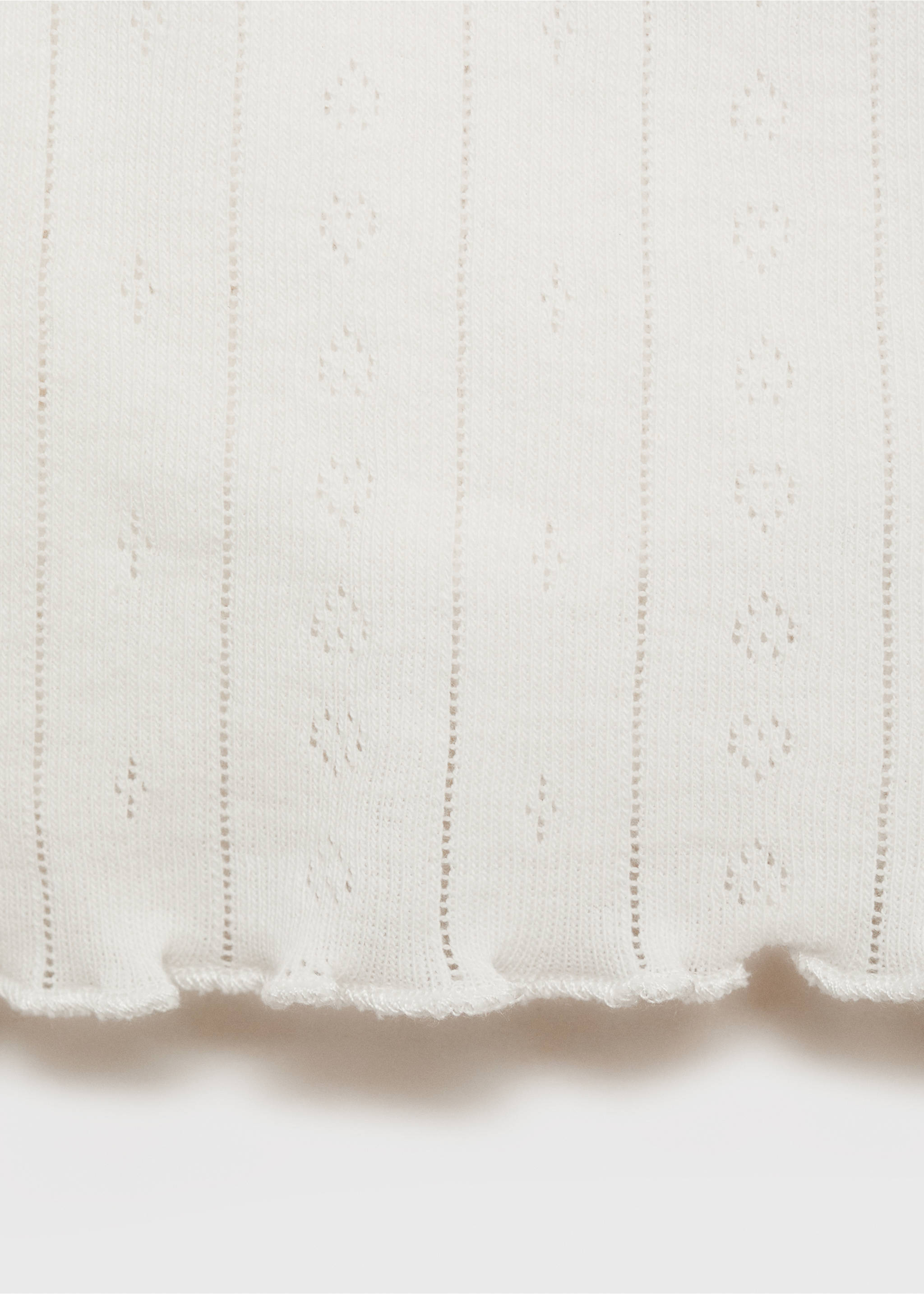 Unstitched cotton pajama shorts - Details of the article 0, White. Ref: 87074065-00.
