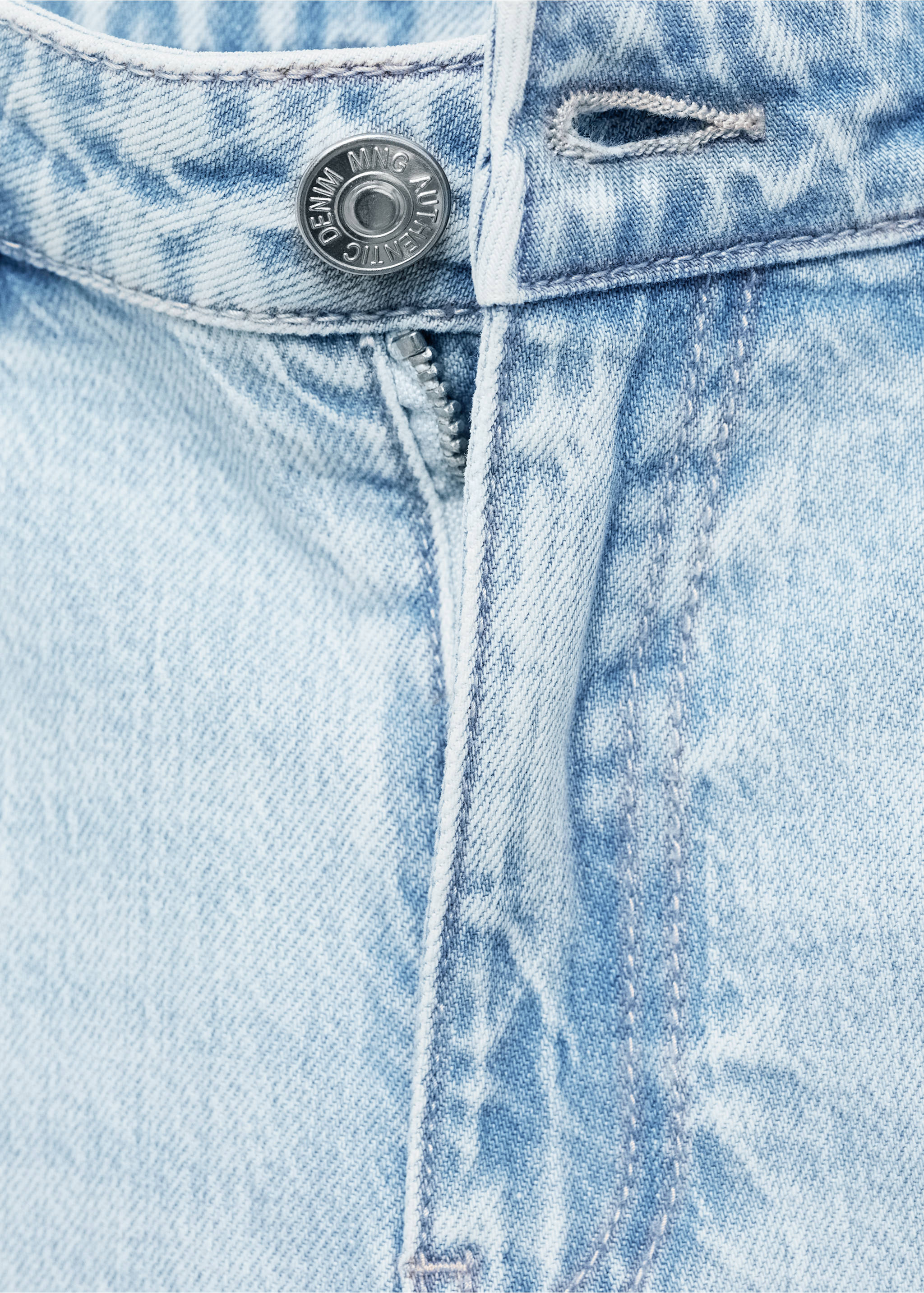 Flared jeans with decorative rips - Details of the article 8, Light Blue. Ref: 87074066-00.