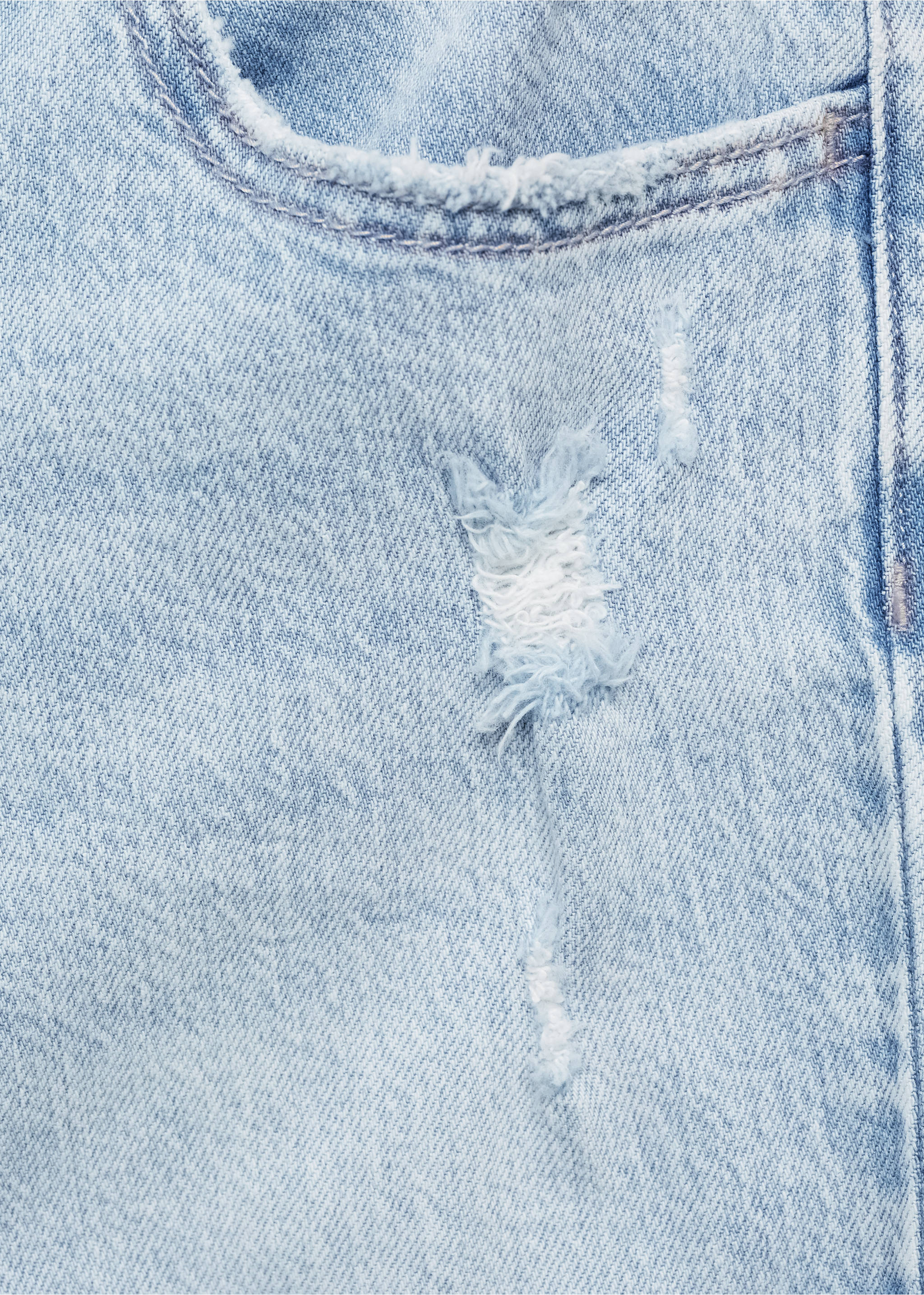Flared jeans with decorative rips - Details of the article 0, Light Blue. Ref: 87074066-00.