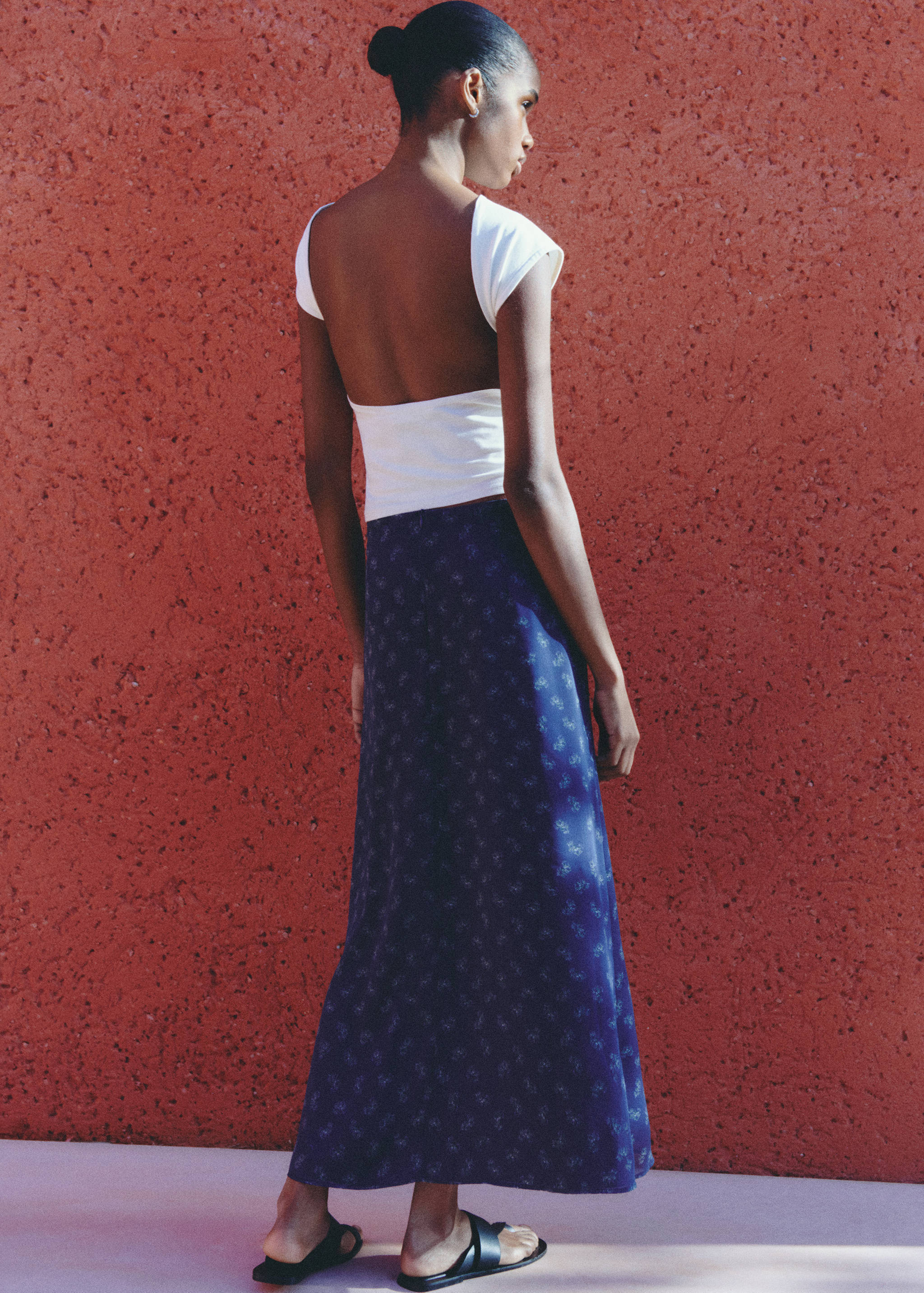 Printed long skirt - Details of the article 6