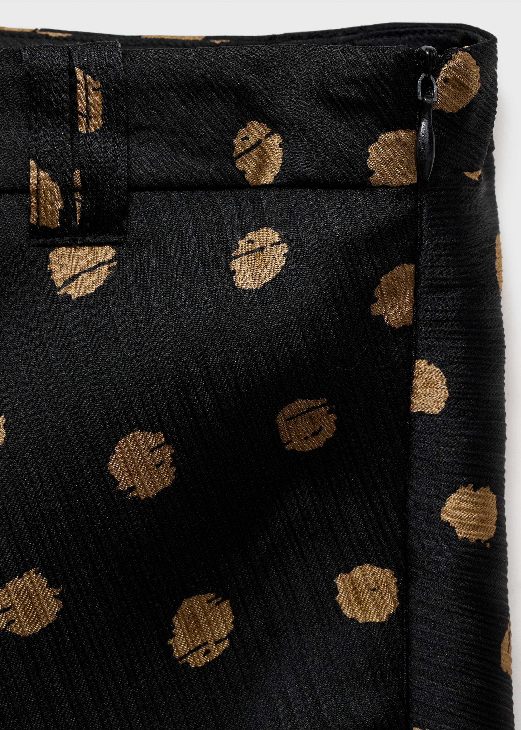 Falda midi topos - Detalle del artículo 8, Negro. Ref: 87074069-00.