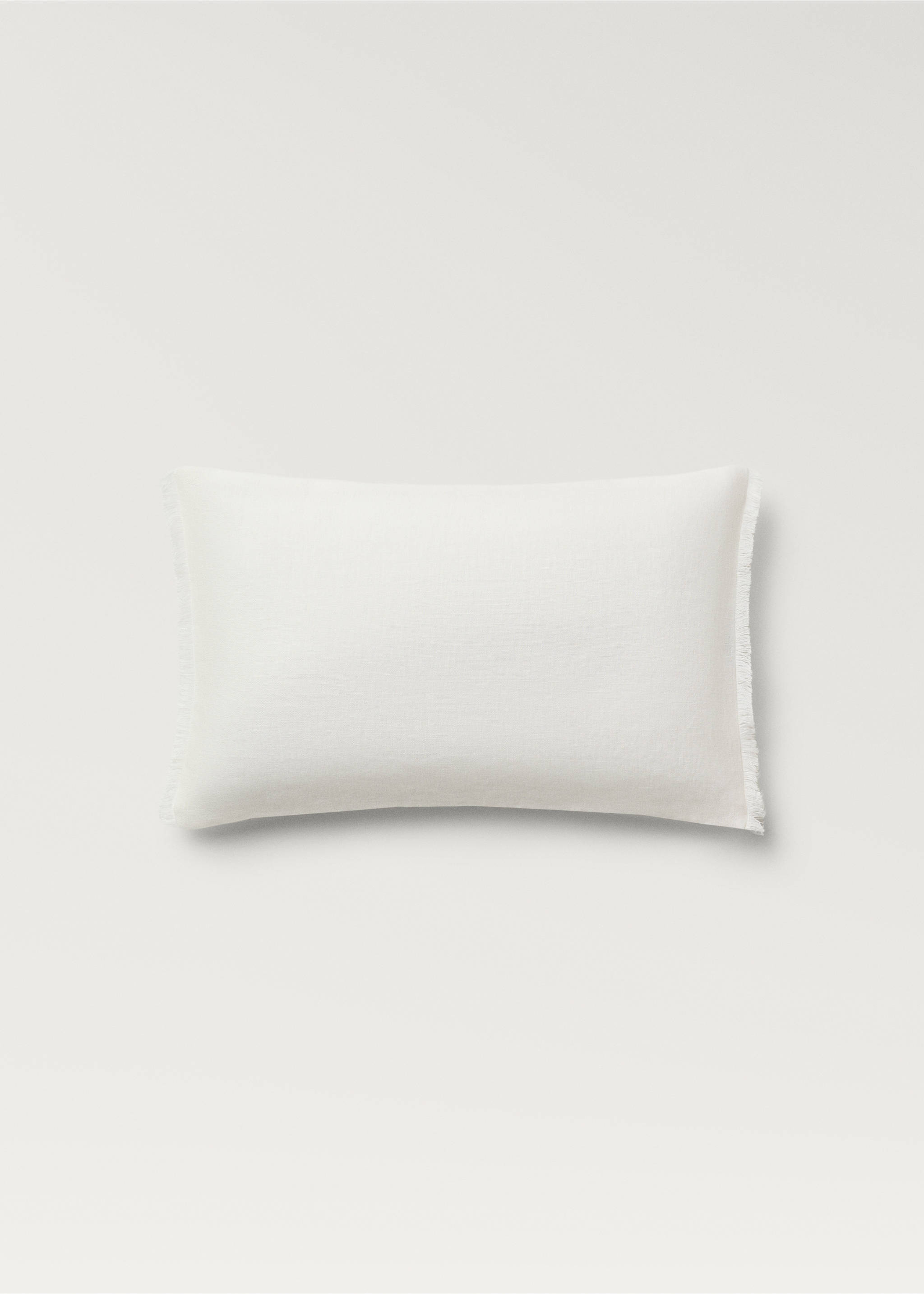 Funda coixí lli serrells 30x50 cm - Article sense model, Blanc trencat. Ref: 87074072-00.
