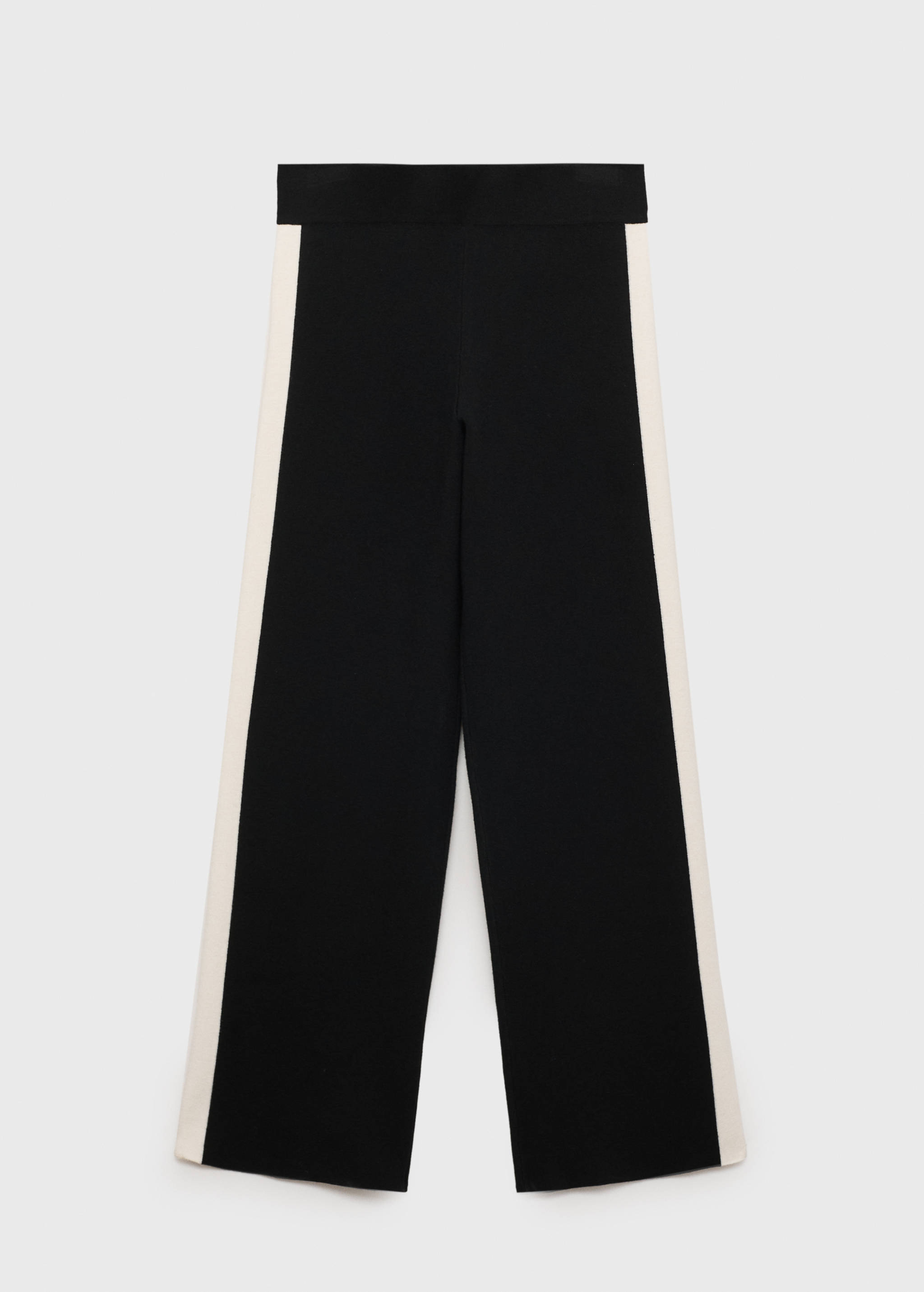 Pantaloni din tricot cu dungi contrastante - Articol fără model