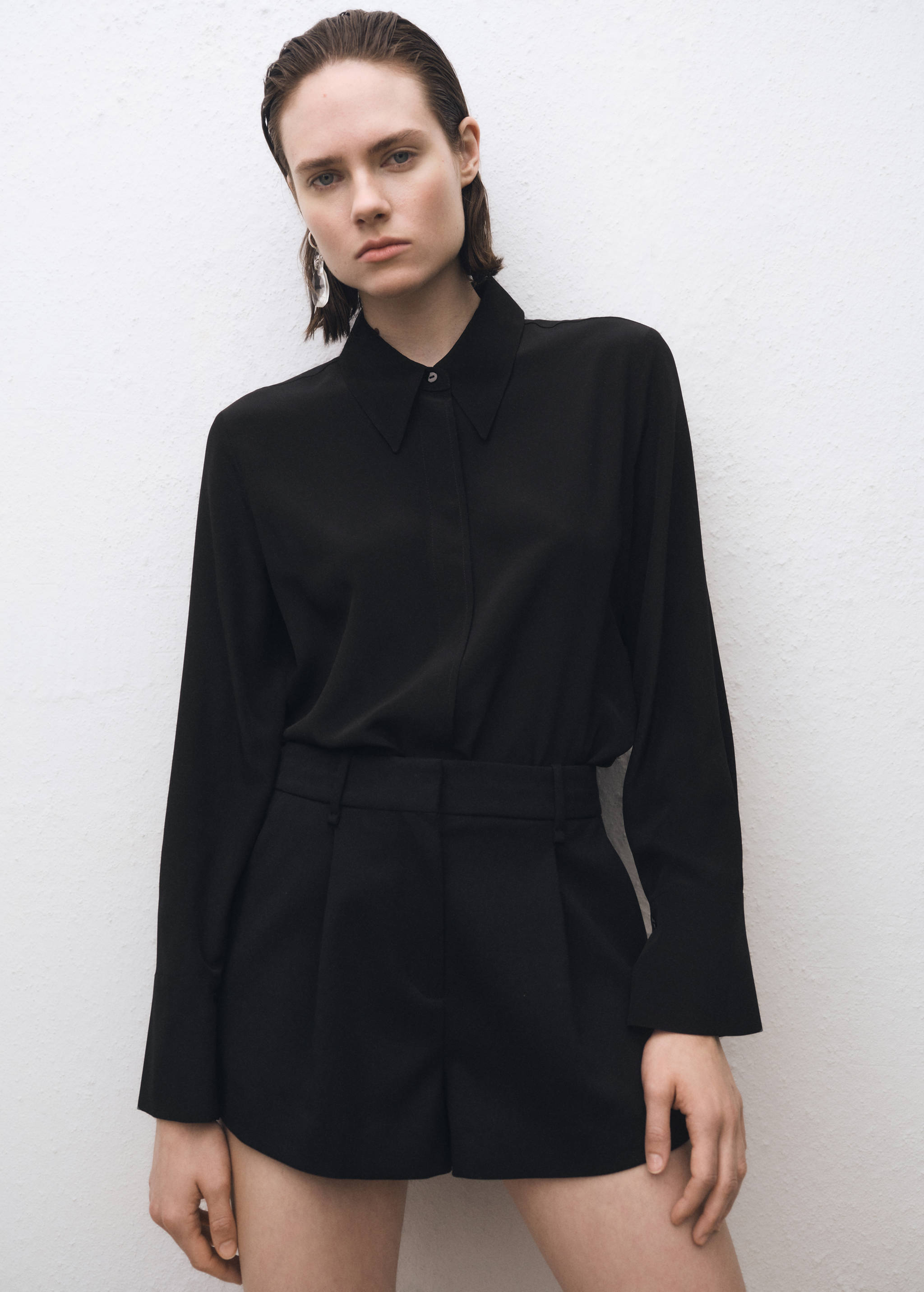 Chemise soie satinée - Plan moyen