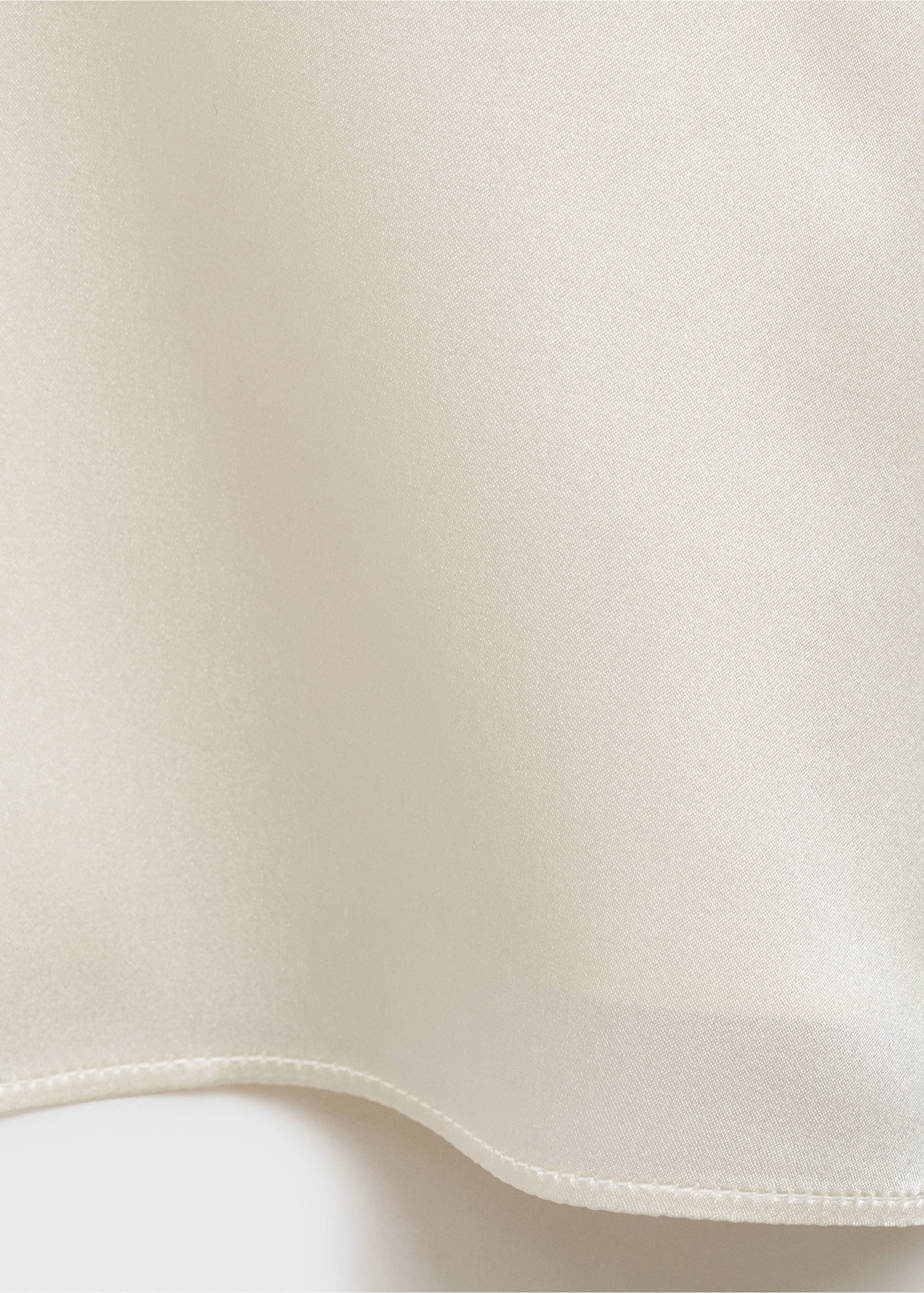 High neck silk blouse - Details of the article 8, Ecru. Ref: 87074081-00.