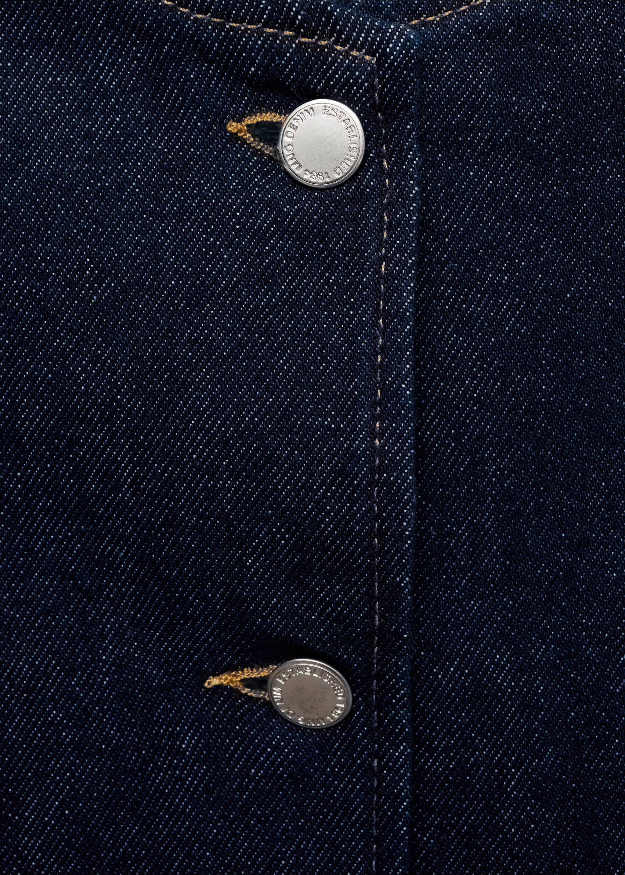 Jaqueta texana rinse wash - Detall de l'article 8, Blau. Ref: 87074082-00.
