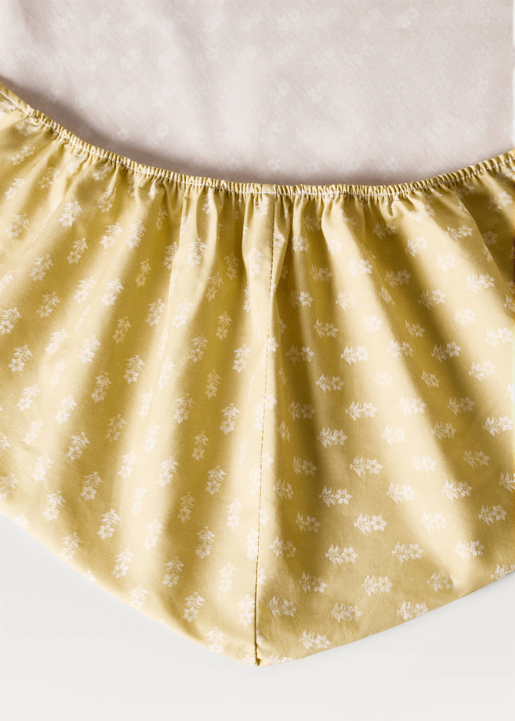 Spannbettlaken aus Baumwoll-Perkal mit kleinem Blumenmuster für Kinderbettchen - Detail des Artikels 2