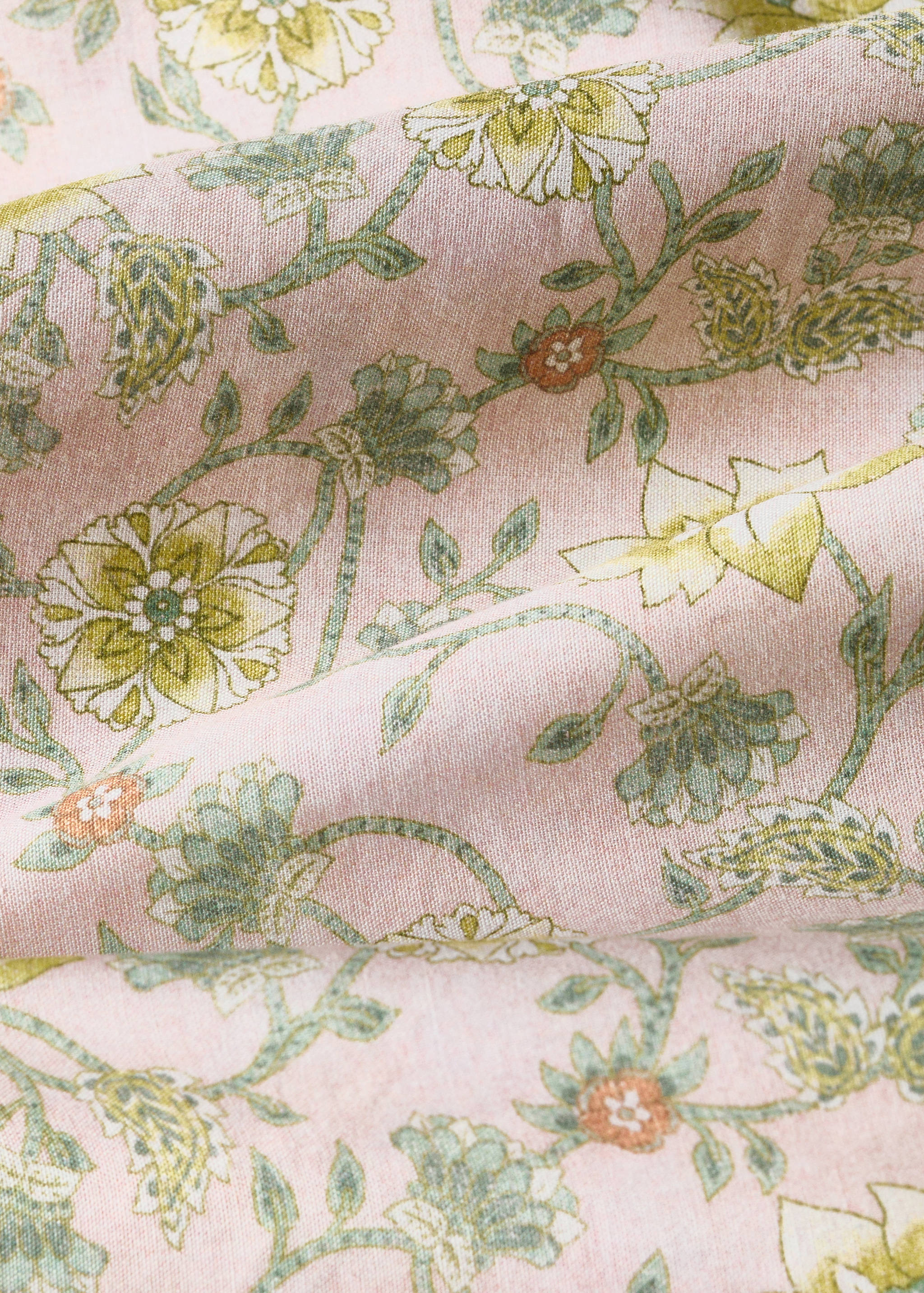 Cotton percale floral-print duvet cover for cot - Details of the article 1