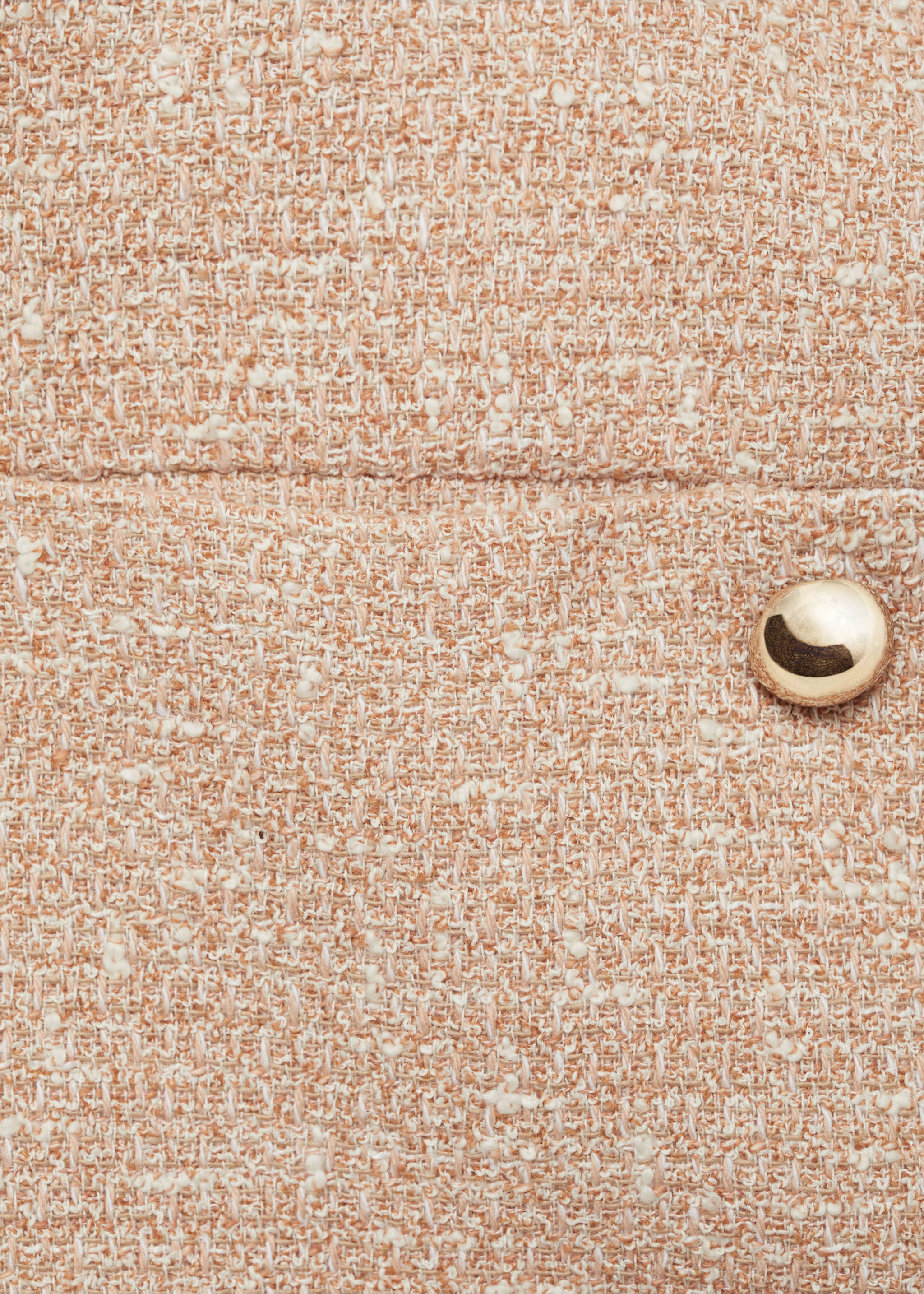 Double-breasted tweed jacket - Details of the article 0, Medium Brown. Ref: 87074093-00.