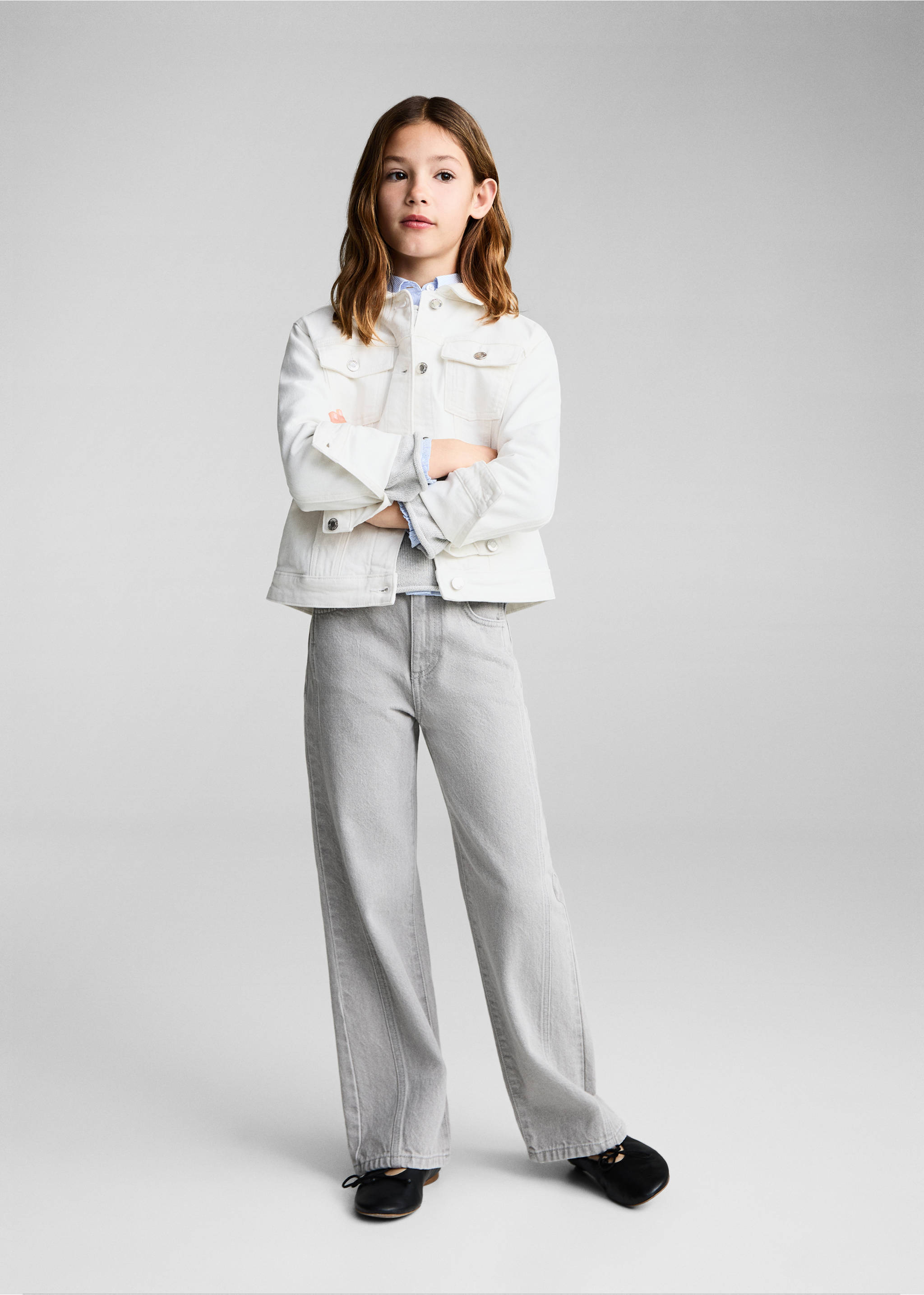 Jeansjacke - Allgemeine Ansicht, Weiß. Ref: 87074386-00.