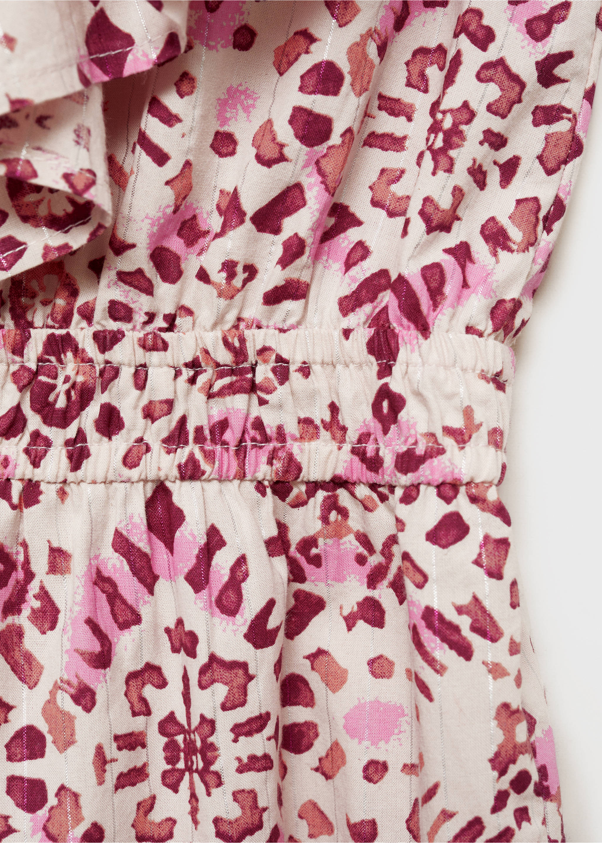Ruffled detail jumpsuit - Details of the article 8, Pink. Ref: 87074389-00.