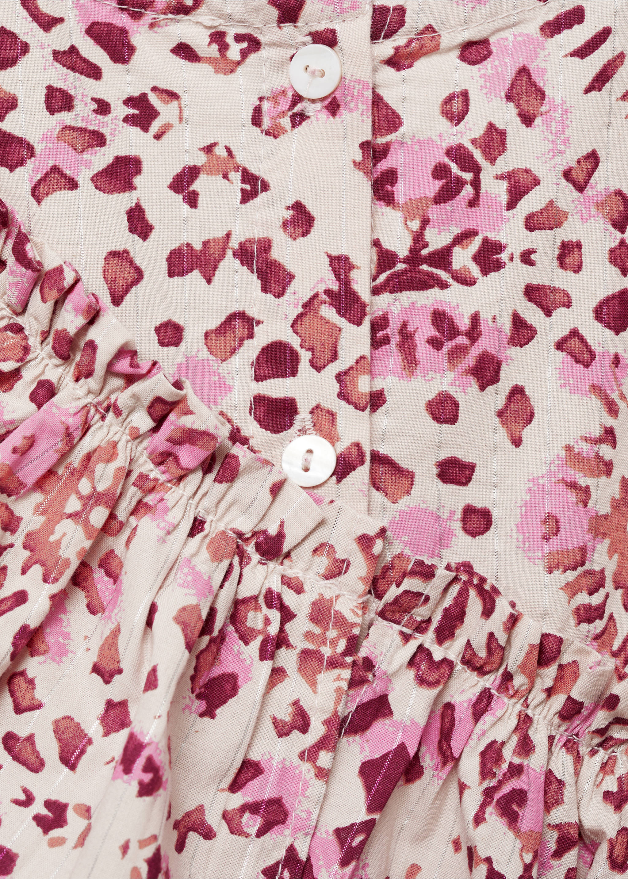 Ruffled detail jumpsuit - Details of the article 0, Pink. Ref: 87074389-00.