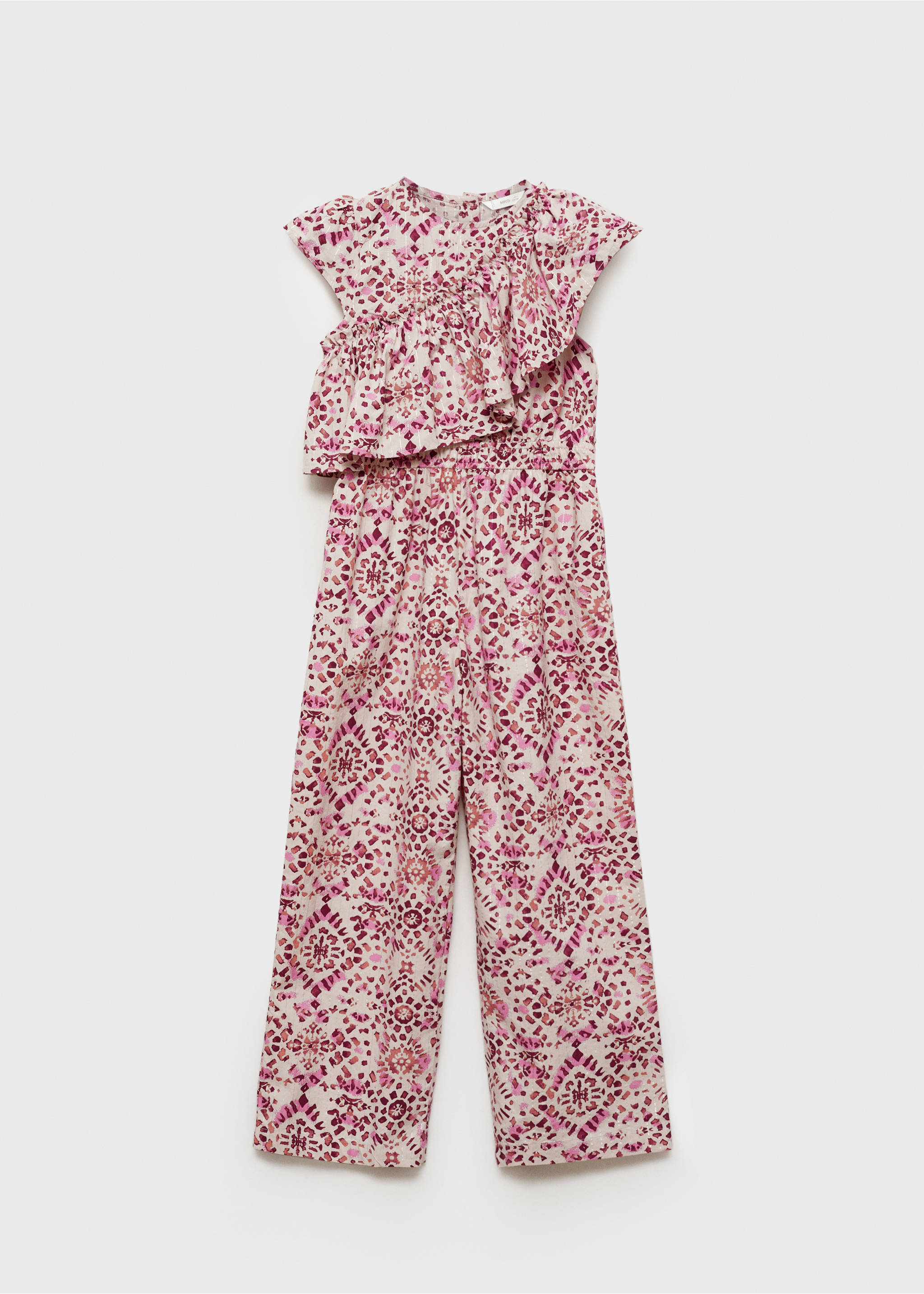 Ruffled detail jumpsuit - Article without model, Pink. Ref: 87074389-00.