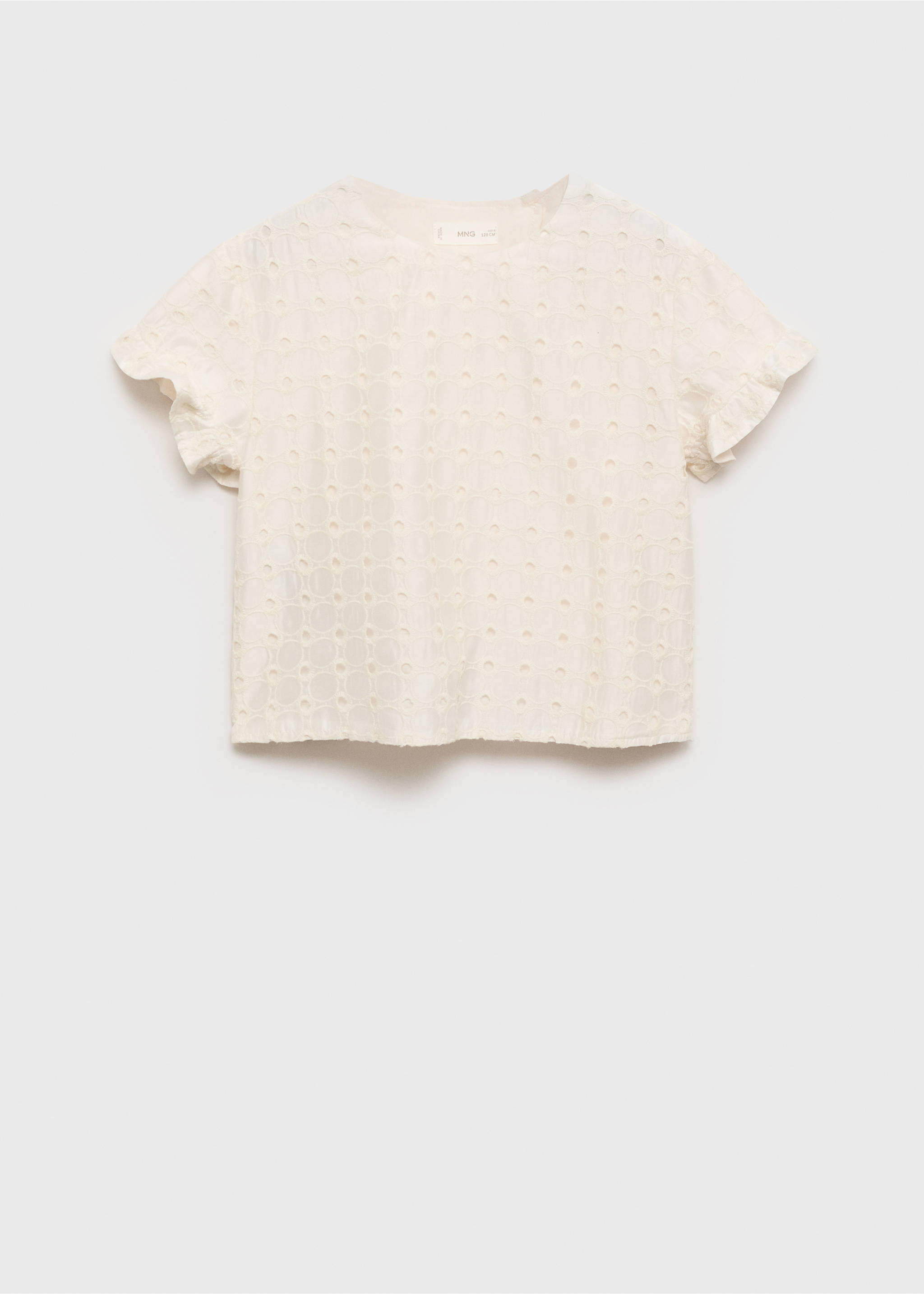 English embroidery blouse - Article without model, Ecru. Ref: 87074393-00.