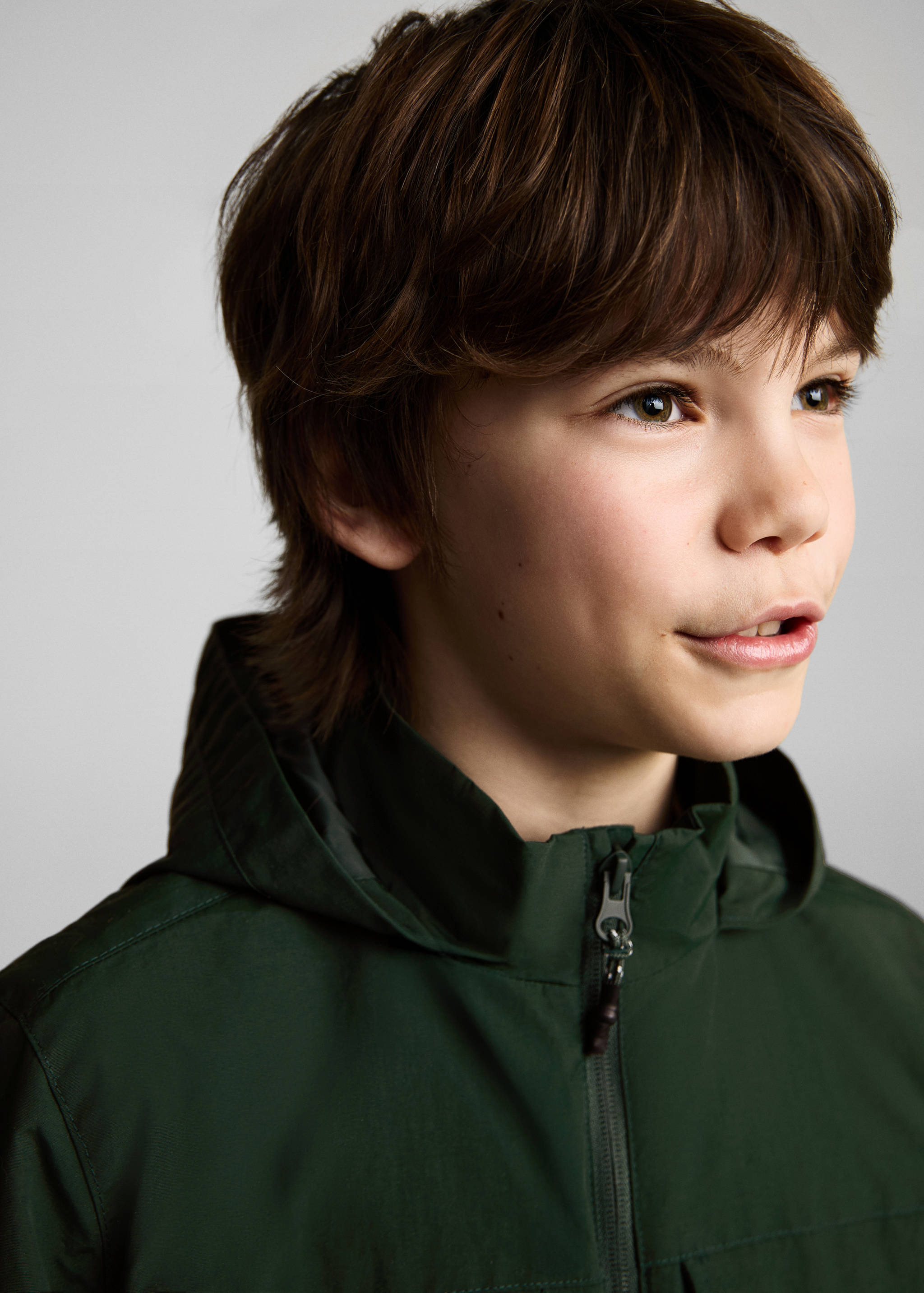 Hooded water-repellent barn jacket - Details of the article 1