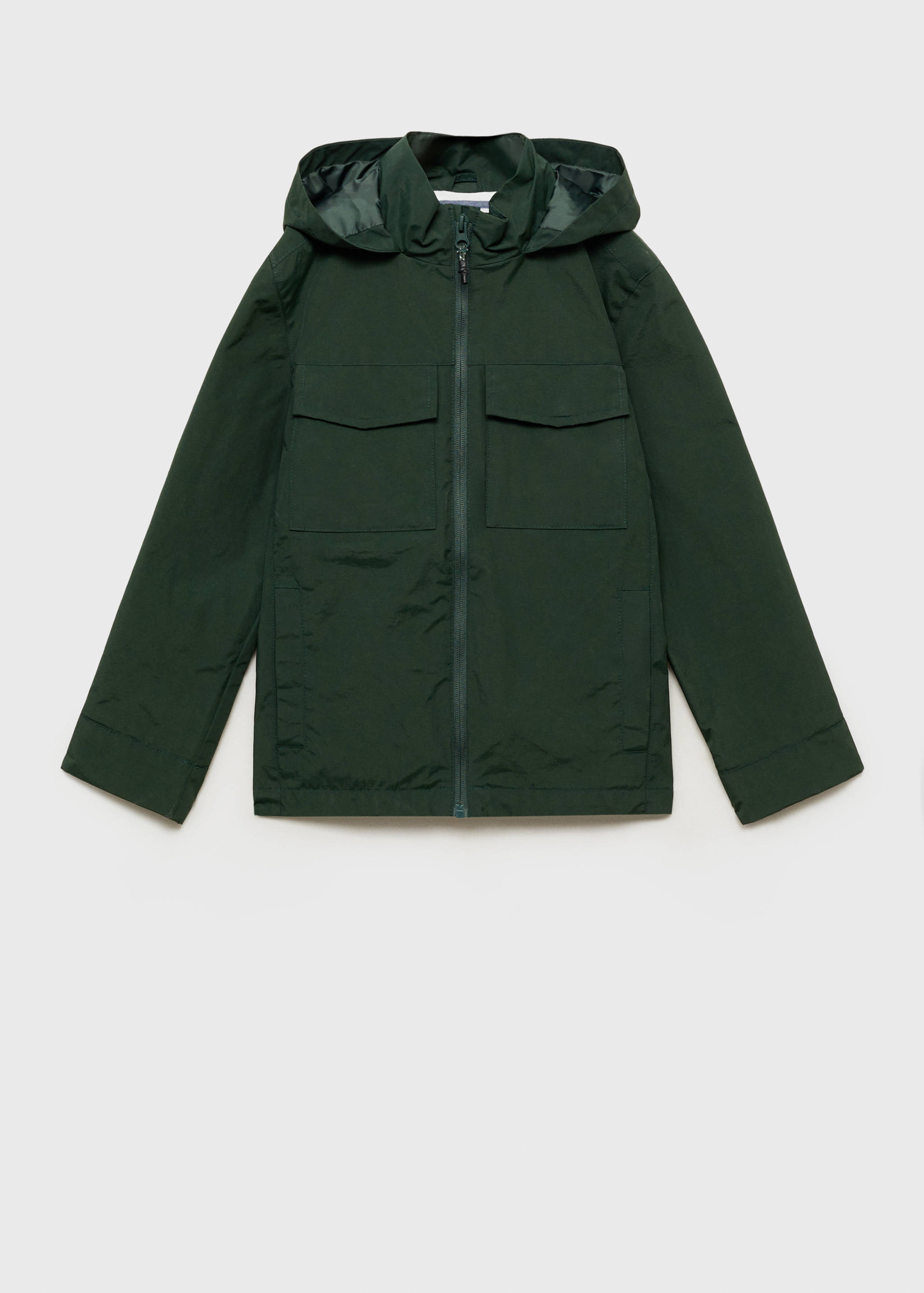 Hooded water-repellent barn jacket - Article without model