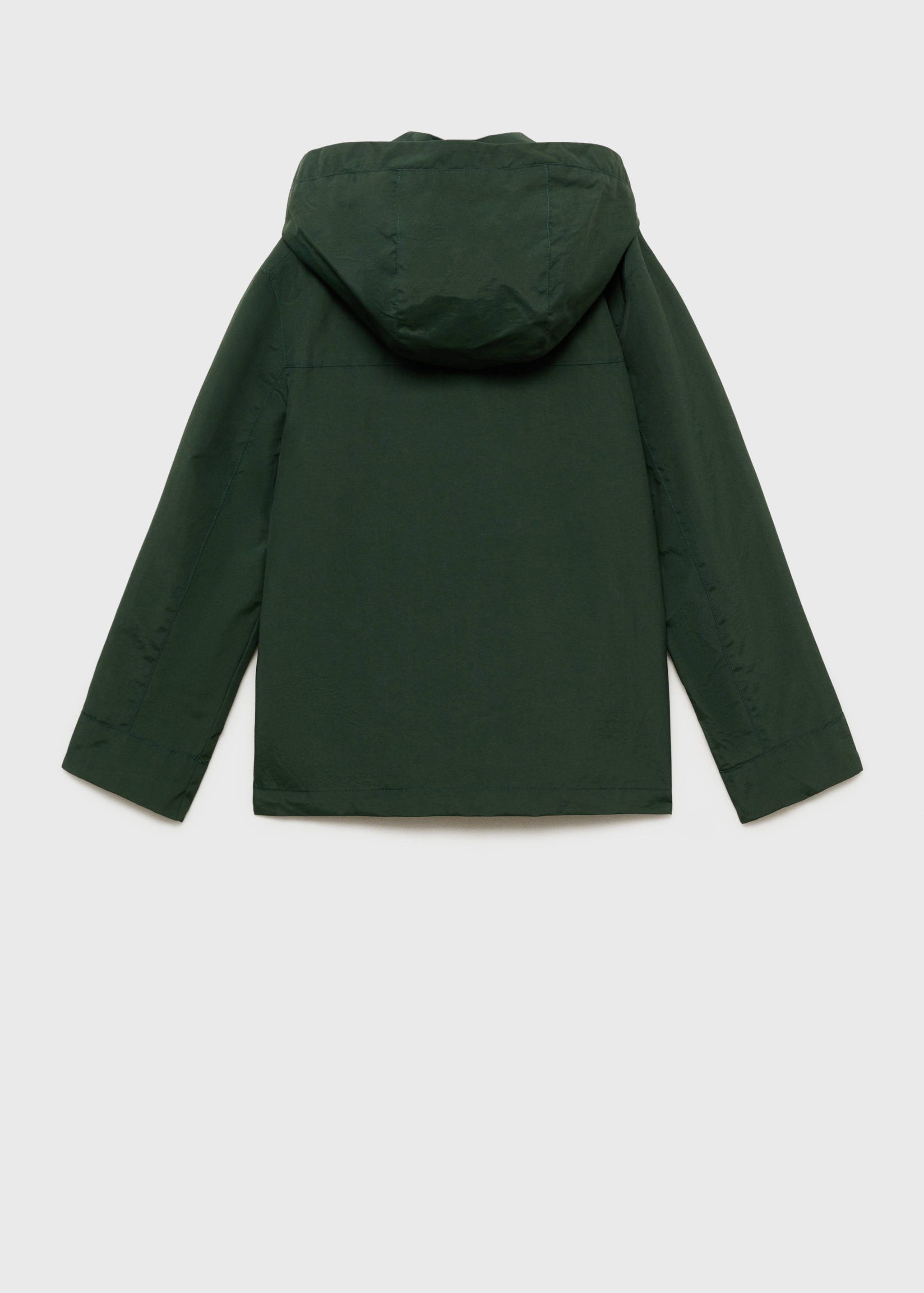 Hooded water-repellent barn jacket - Reverse of the article