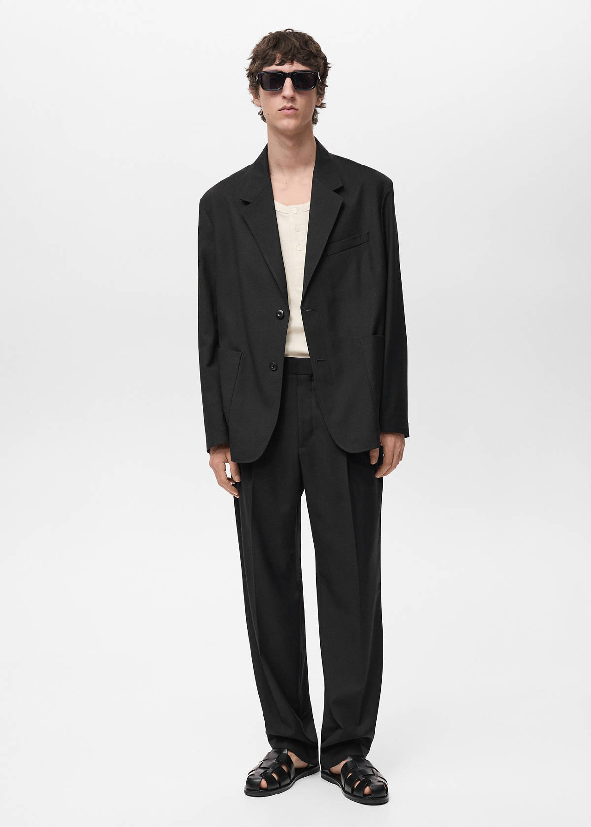 Relaxed fit suit blazer