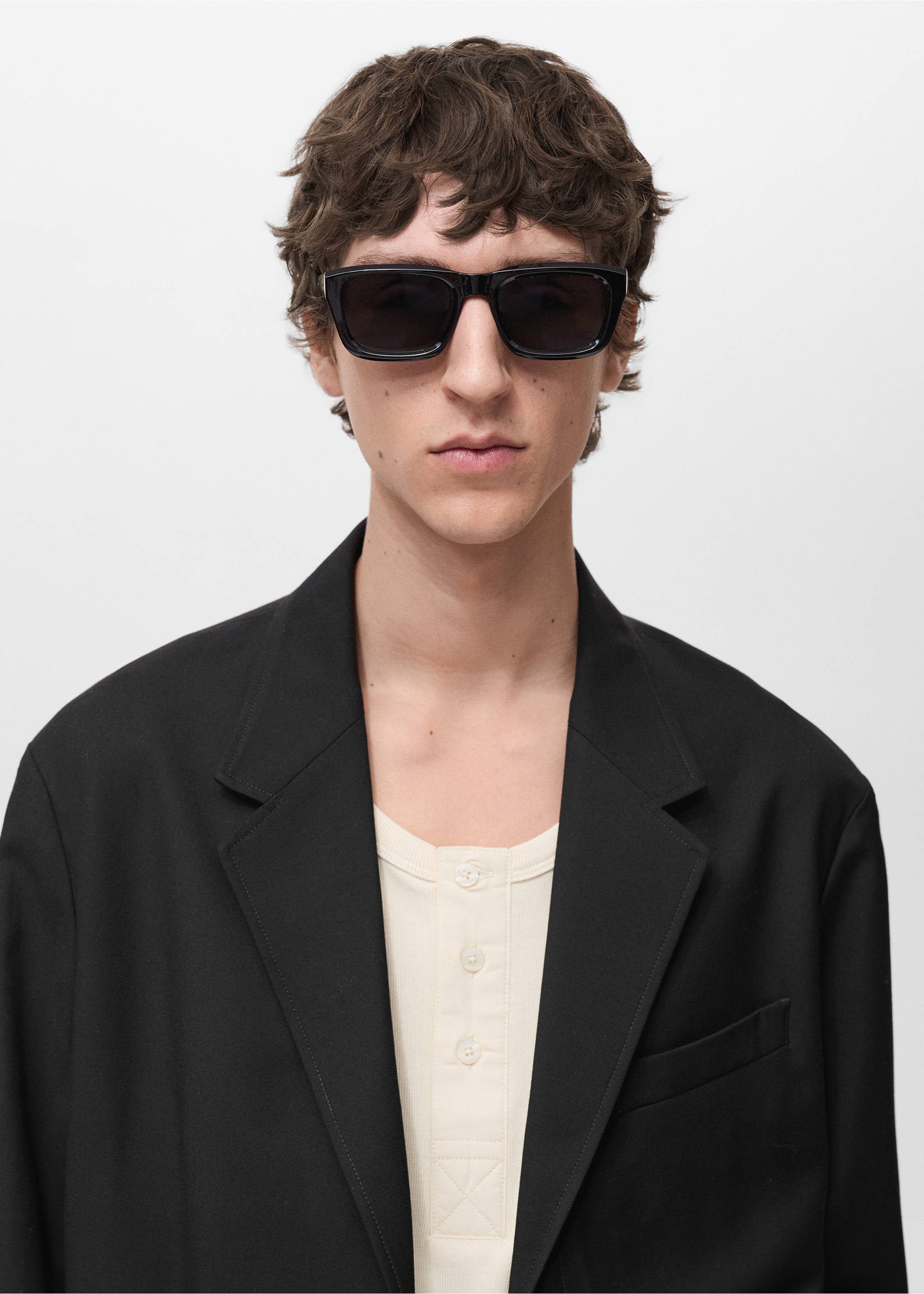 Giacca completo relaxed-fit - Dettaglio dell'articolo 1, Nero. Ref: 87074399-00.