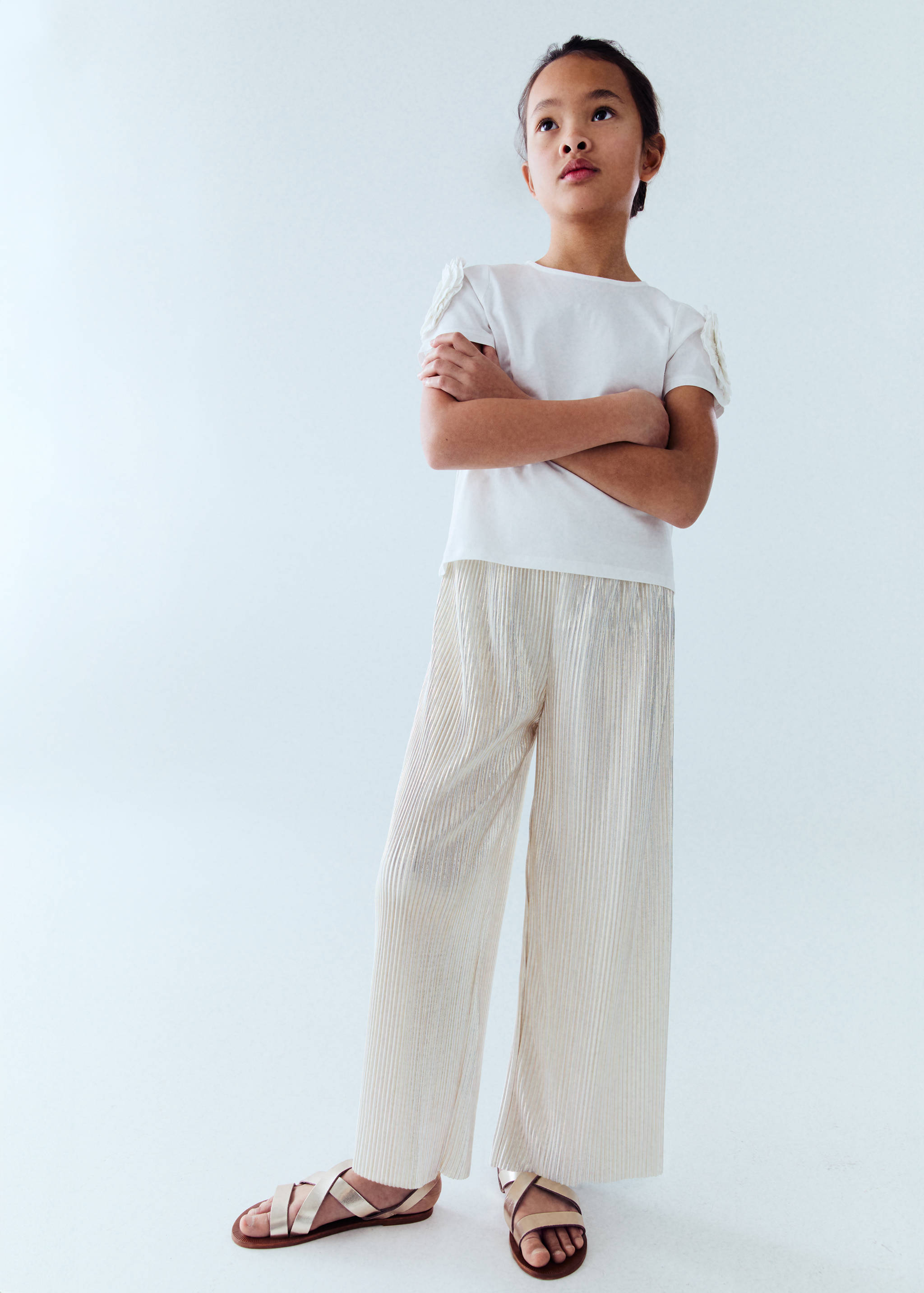 Pleated straight pants - Details of the article 5