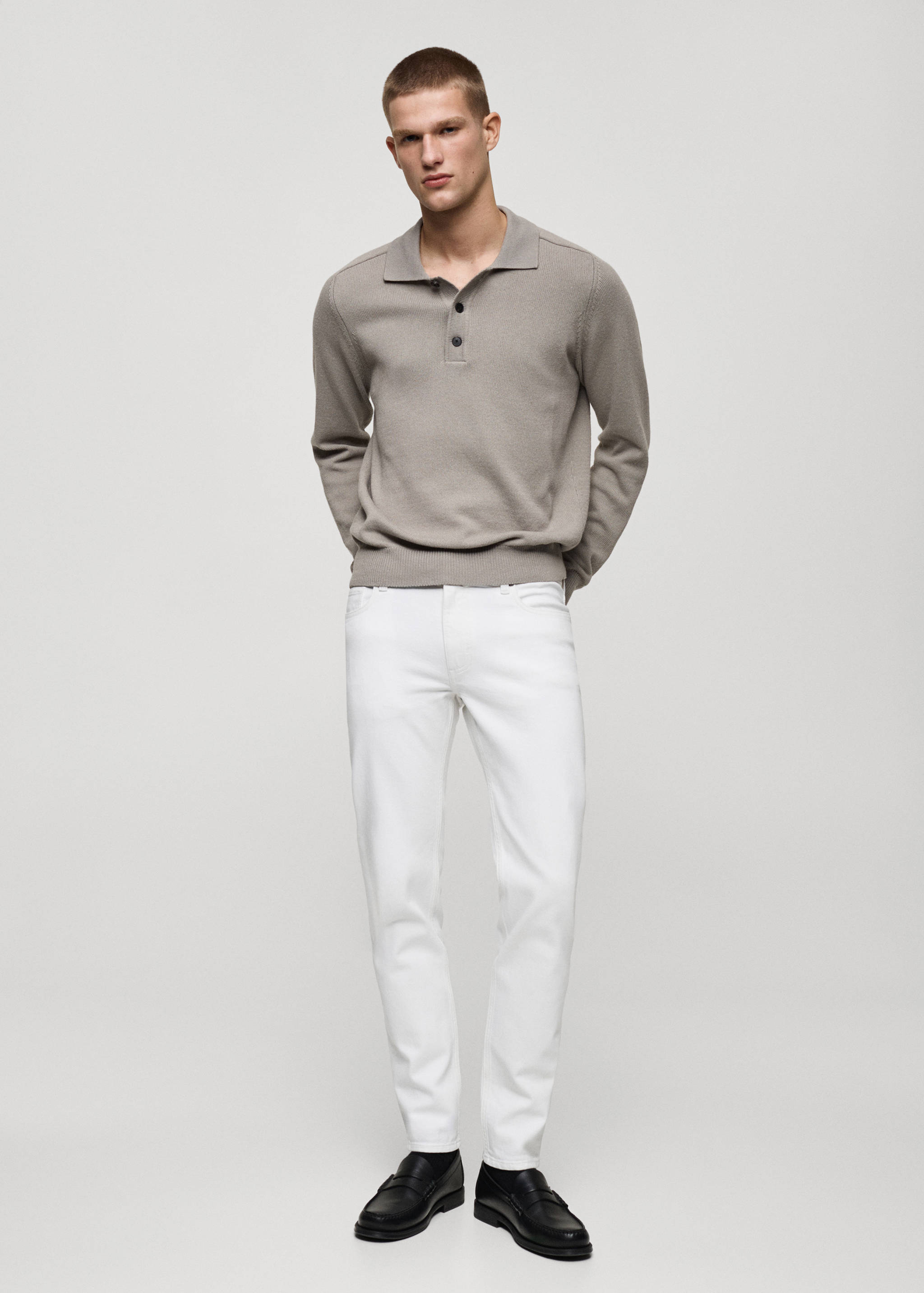 Jean Jan slim fit blanc - Plan général