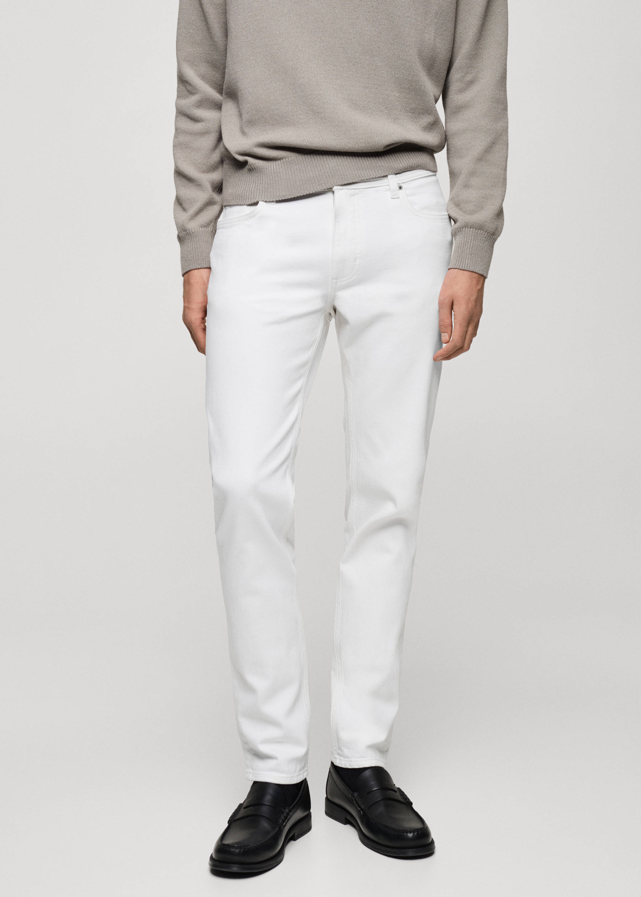 Jean Jan slim fit blanc - Plan moyen