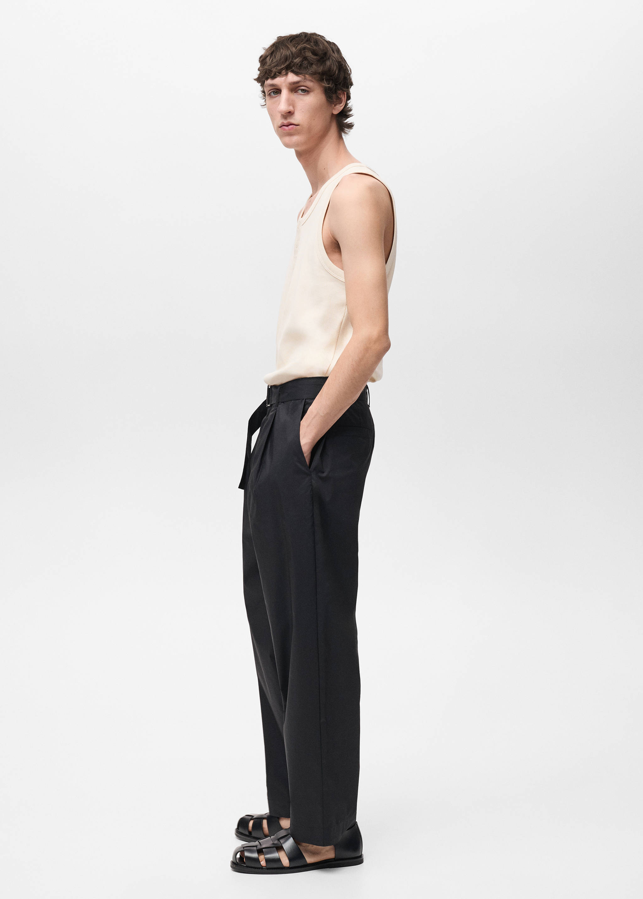 T-shirt à boutons 100 % coton bretelles - Détail de l'article 2