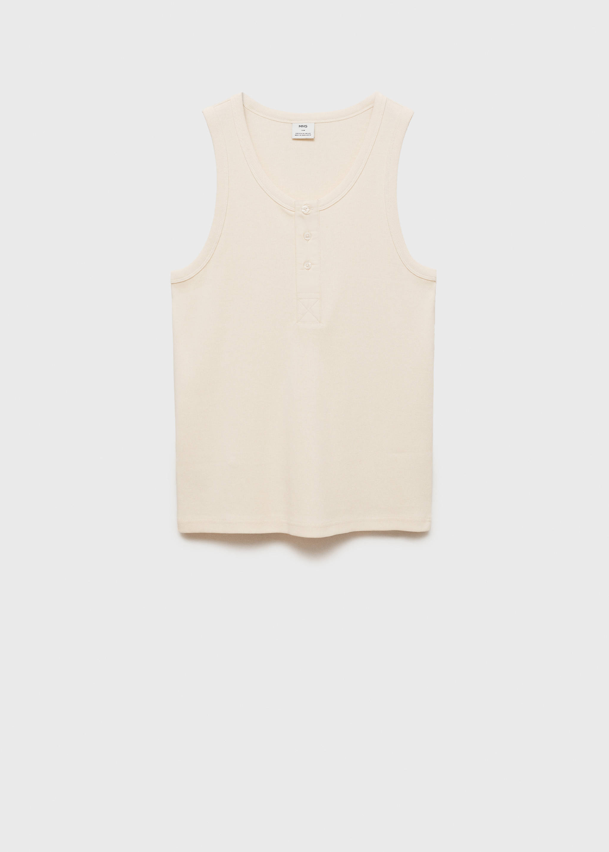 T-shirt à boutons 100 % coton bretelles - Article sans modèle