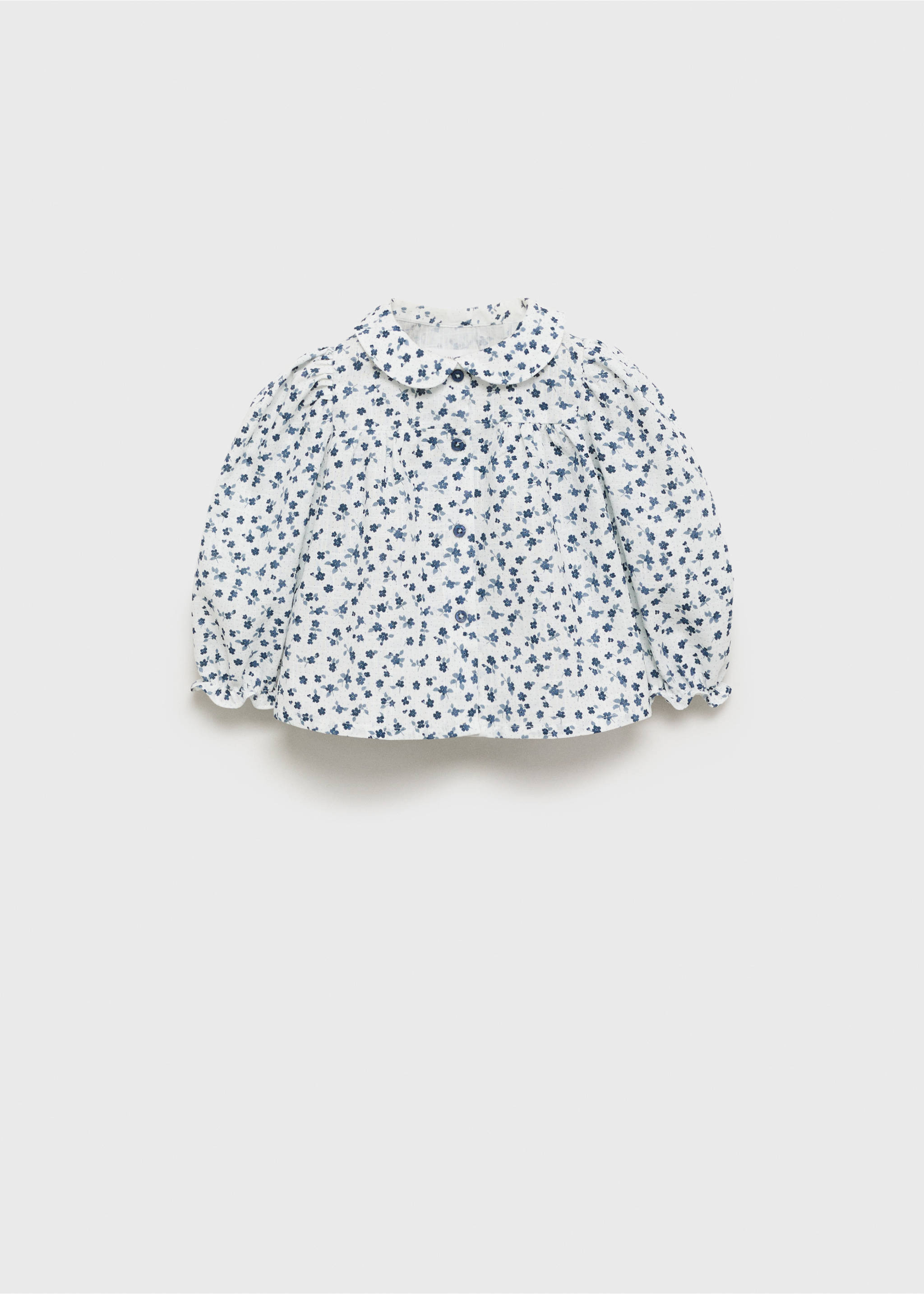 Brusa cotó estampat flors - Article sense model, Blanc trencat. Ref: 87074414-00.