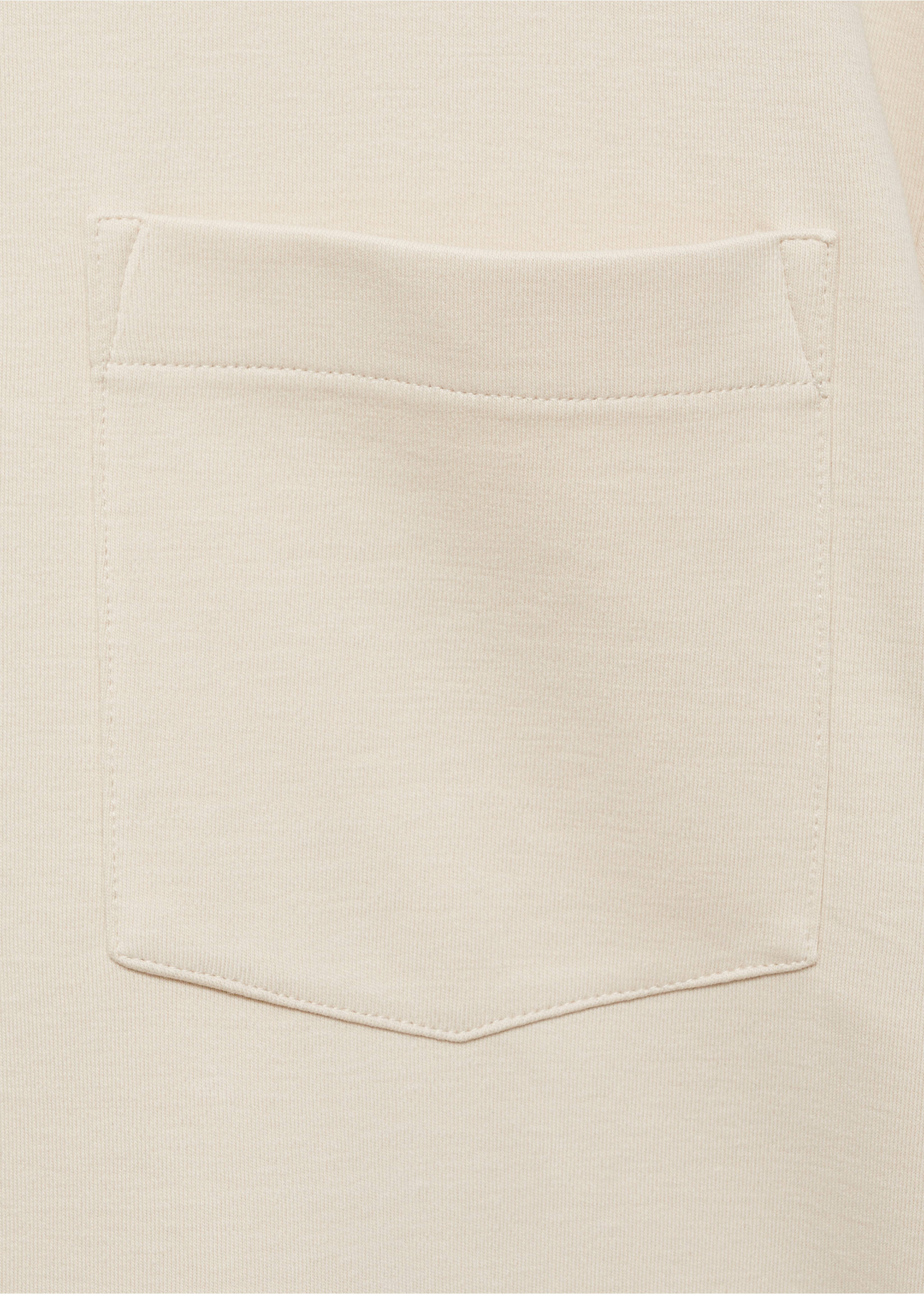 Tricou oversize din bumbac cu buzunar - Detaliu al articolului 0, Ecru. Ref: 87074416-00.