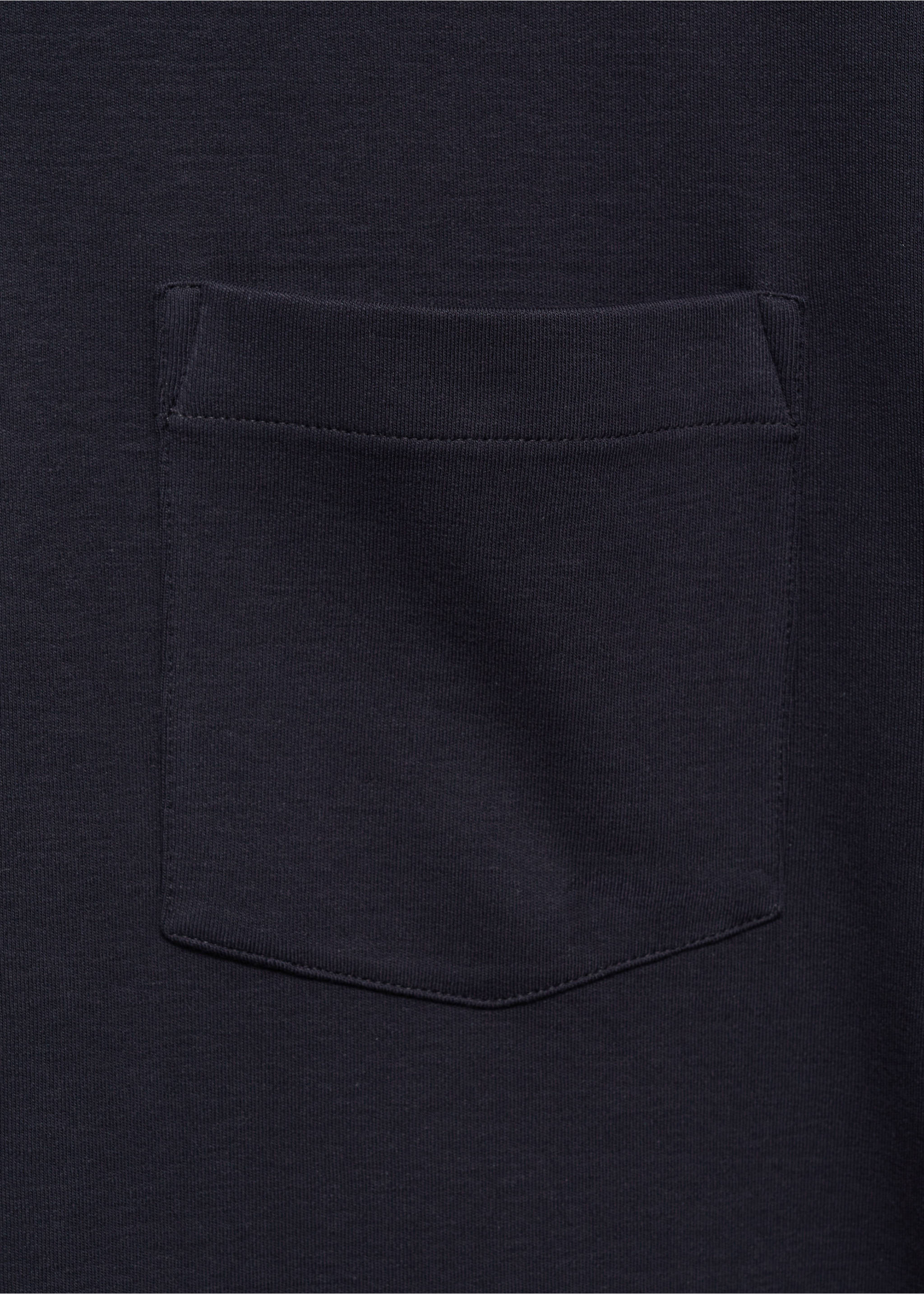 Tricou oversize din bumbac cu buzunar - Detaliu al articolului 0, Bleumarin închis. Ref: 87074416-00.