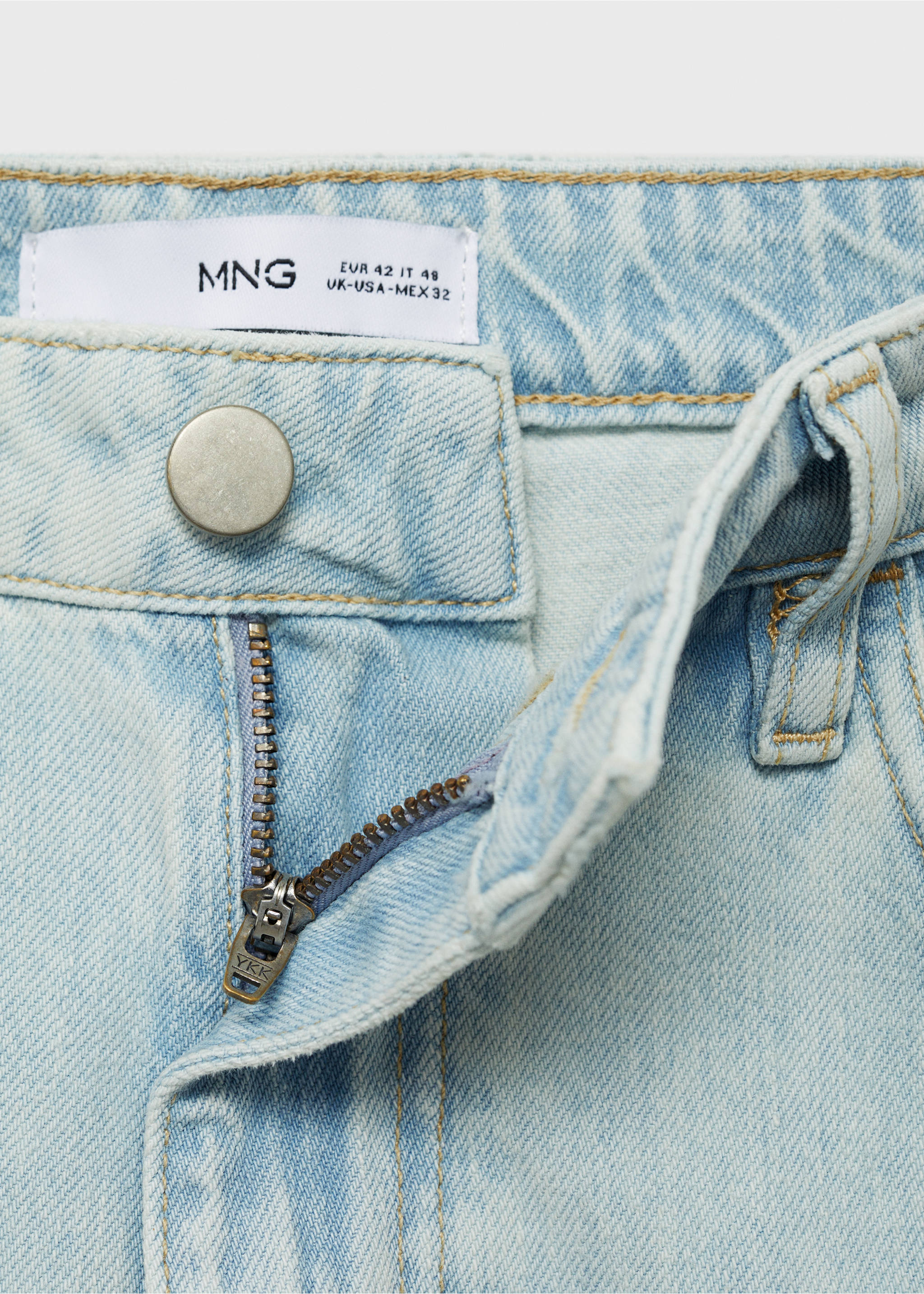 Jean loose-fit - Détail de l'article 8, Bleu délavé. Ref: 87074417-00.