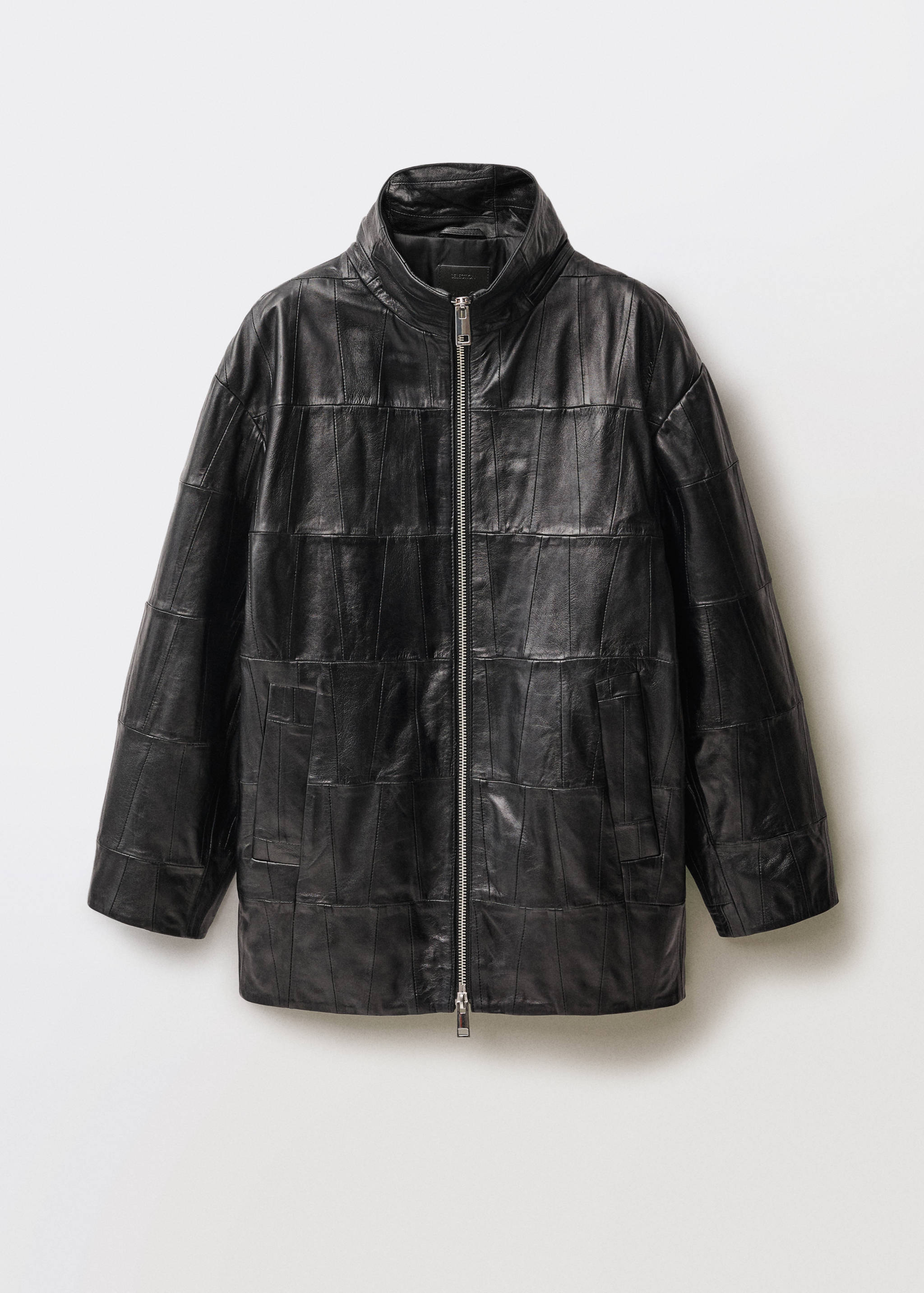 Abrigo oversize piel patchwork - Artículo sin modelo