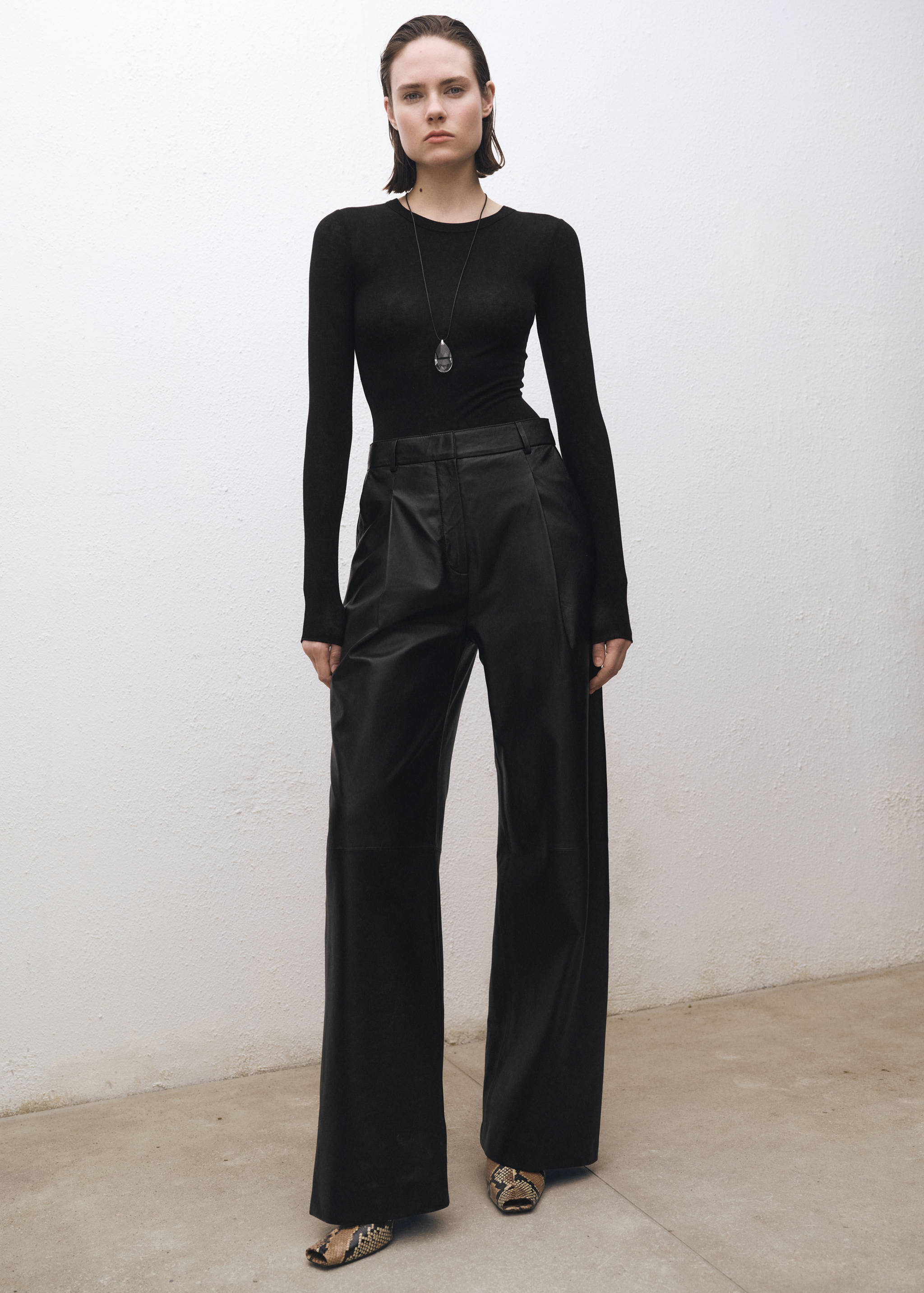 Langarm-T-Shirt aus Wollgemisch - Allgemeine Ansicht