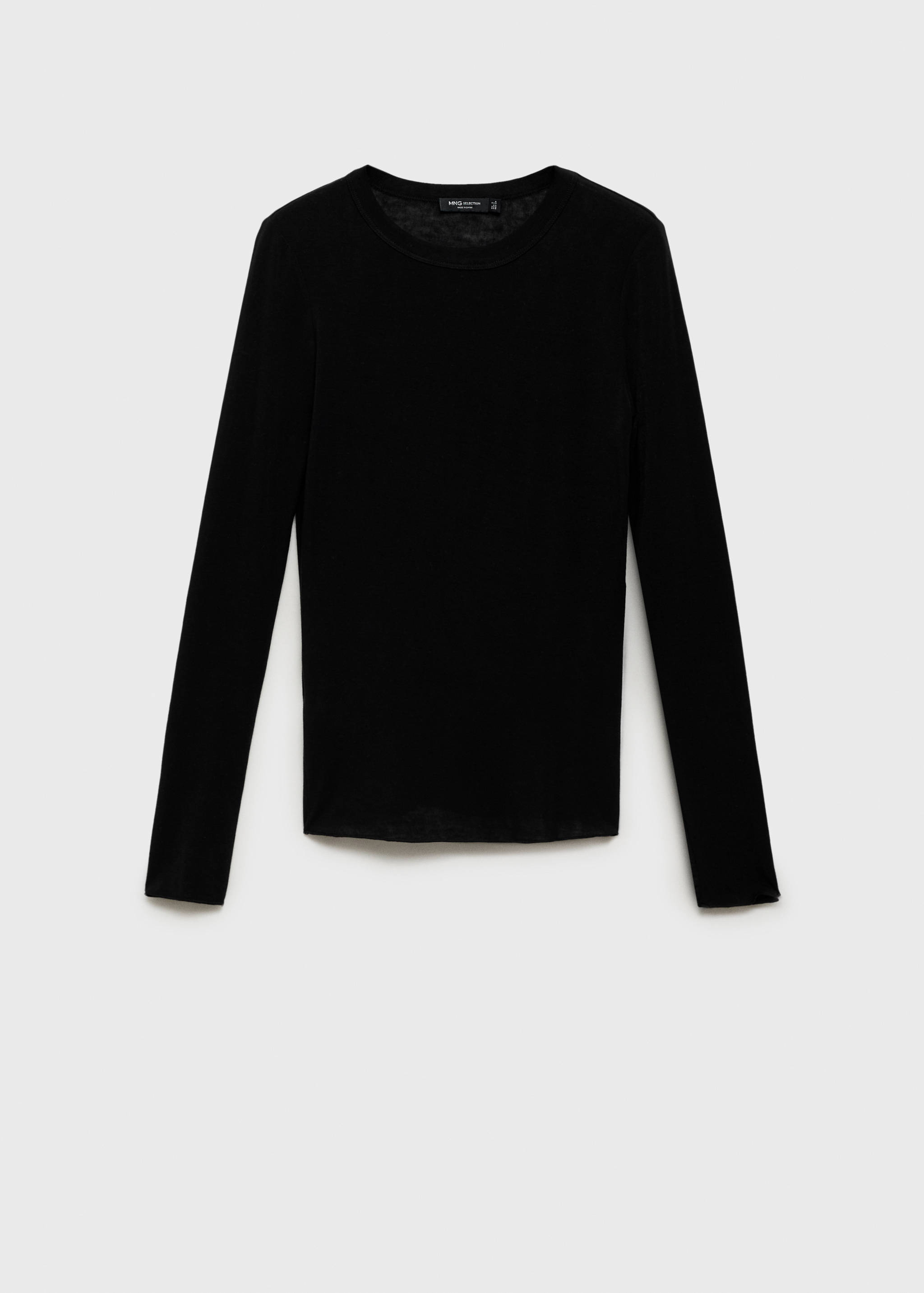 Langarm-T-Shirt aus Wollgemisch - Artikel ohne Model