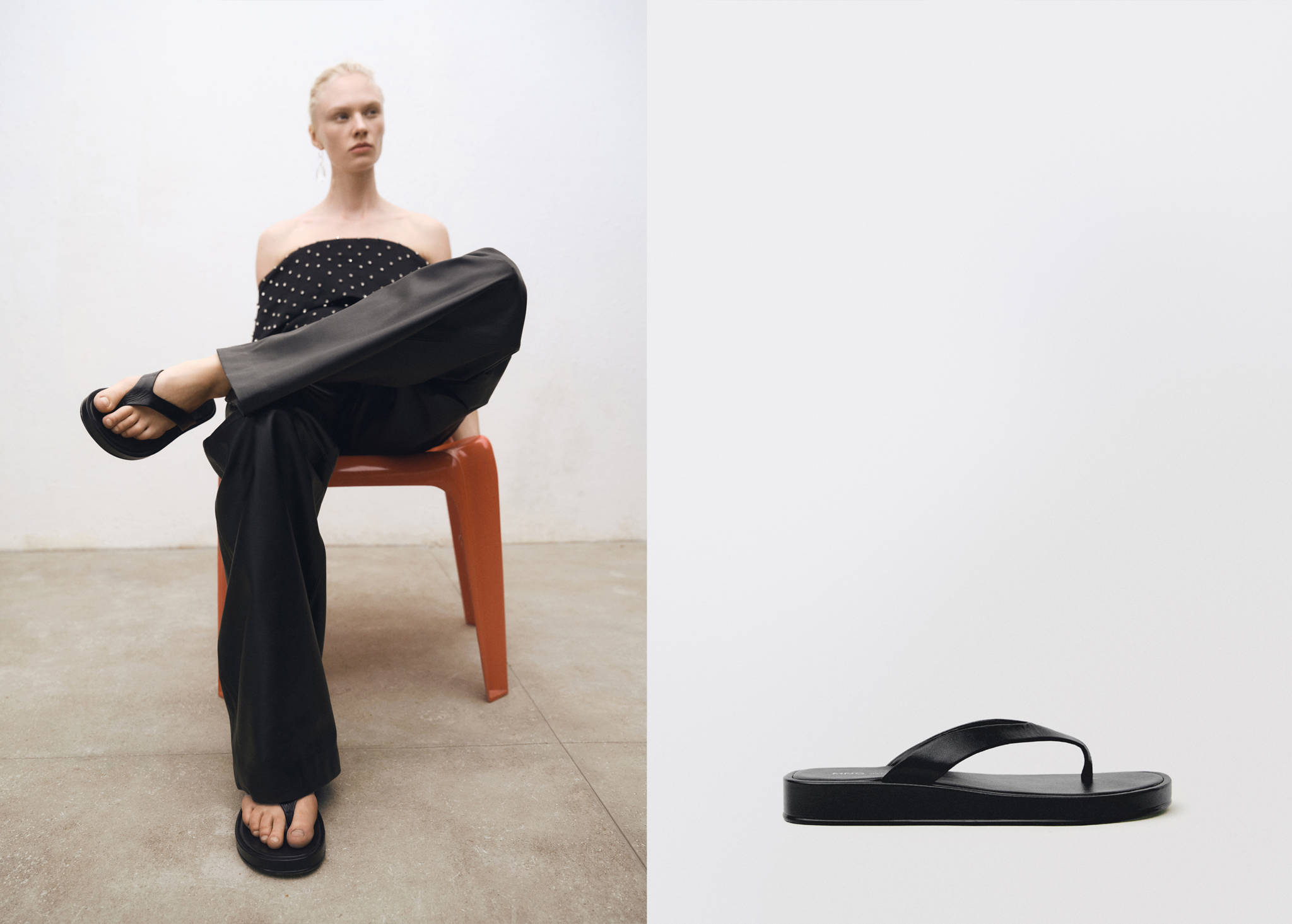 Leather straps sandals - Panoramic plane