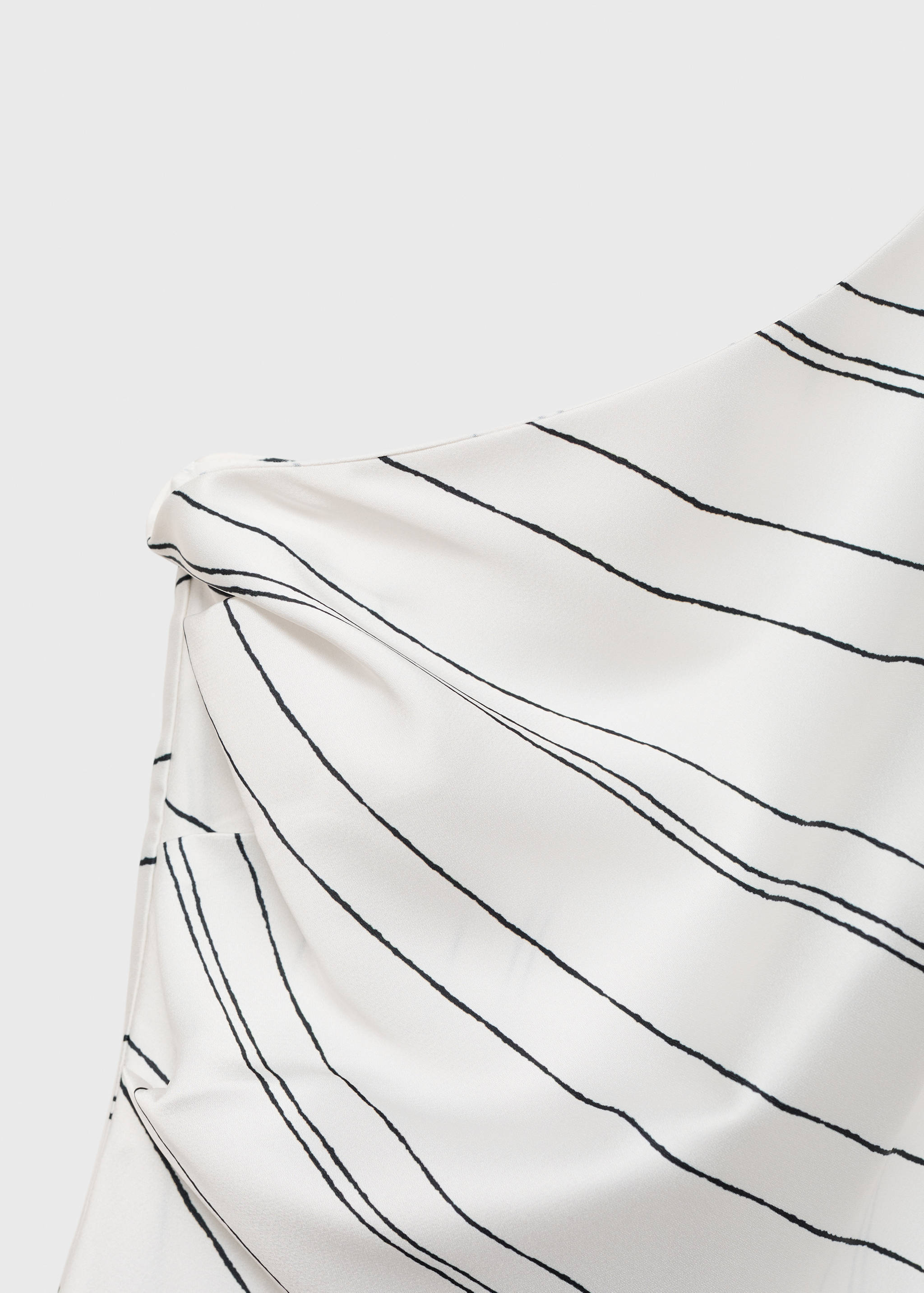 Asymmetrical striped blouse - Details of the article 0
