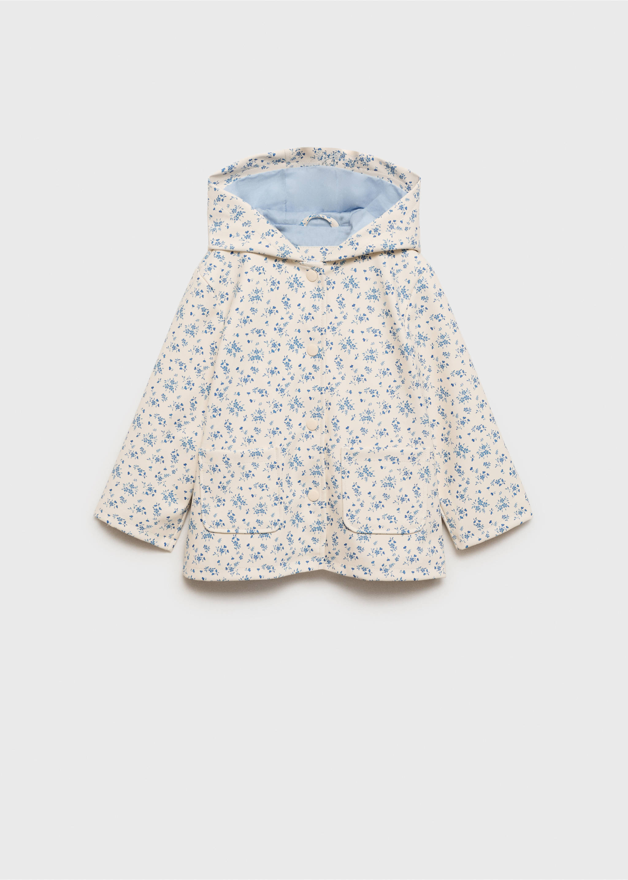 Wasserdichter Kapuzenparka - Artikel ohne Model, Cremeweiß. Ref: 87074780-00.