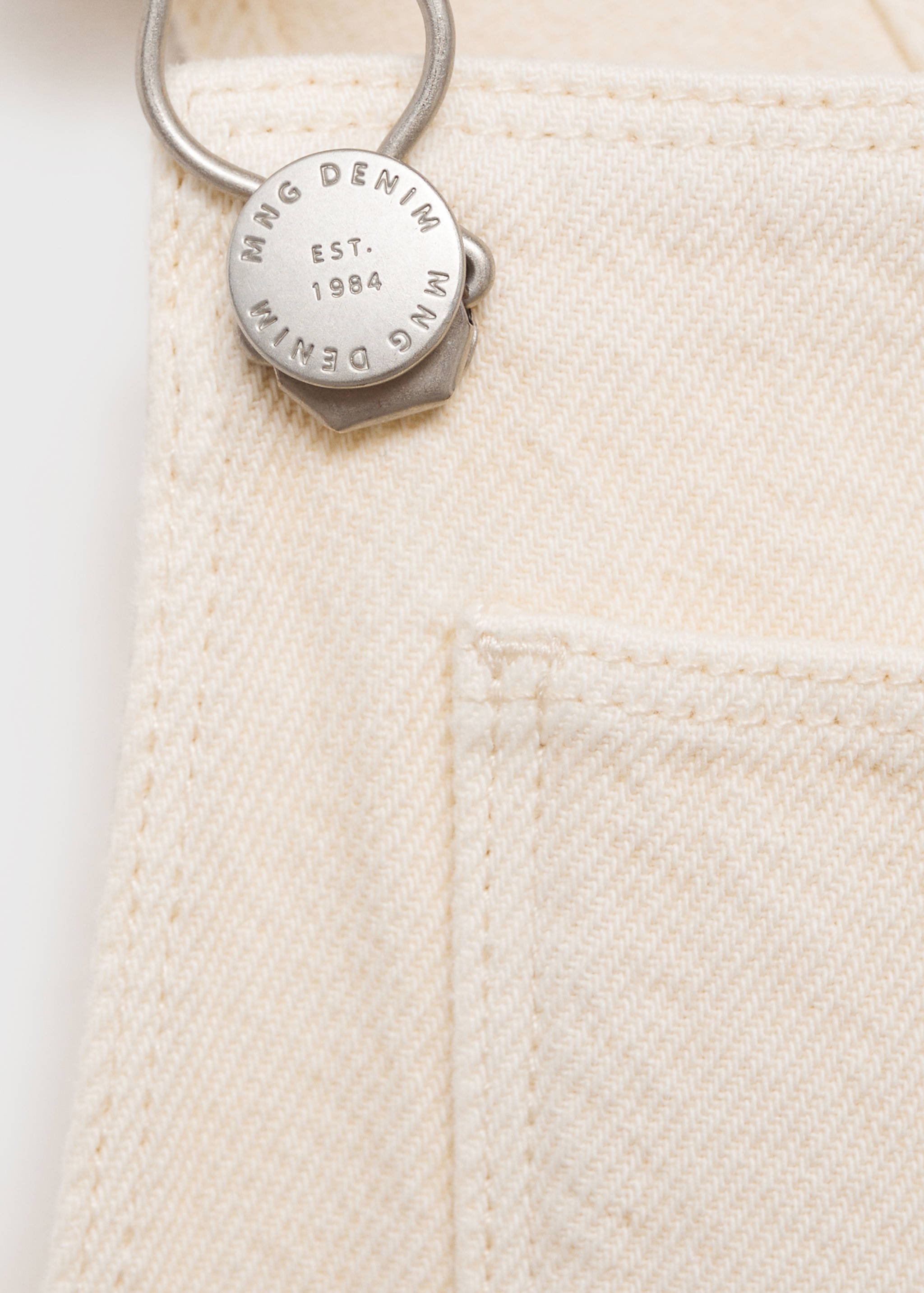 Long denim overalls with pocket - Details of the article 0