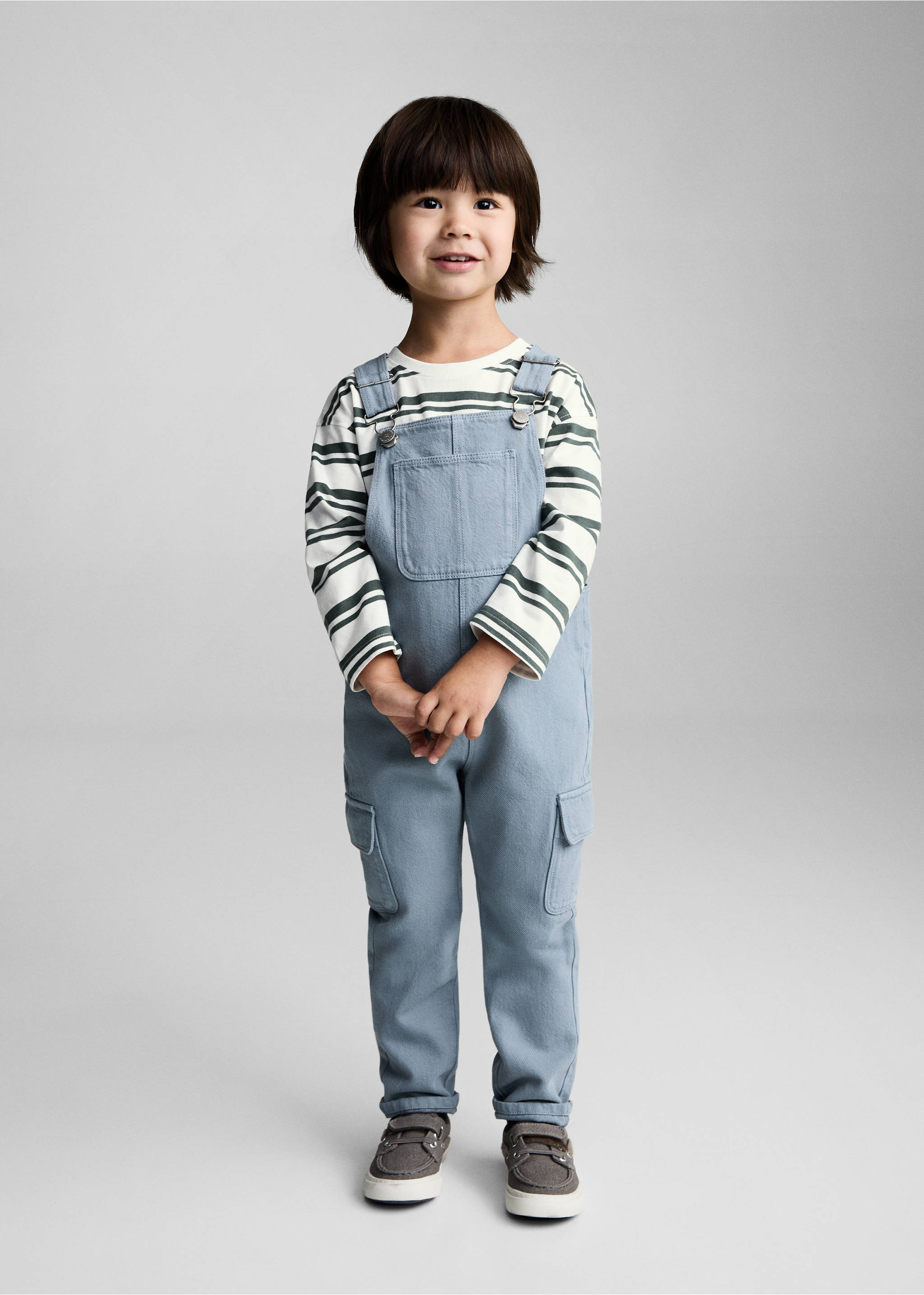 Long denim overalls with pocket - General plane, Blue. Ref: 87074781-00.
