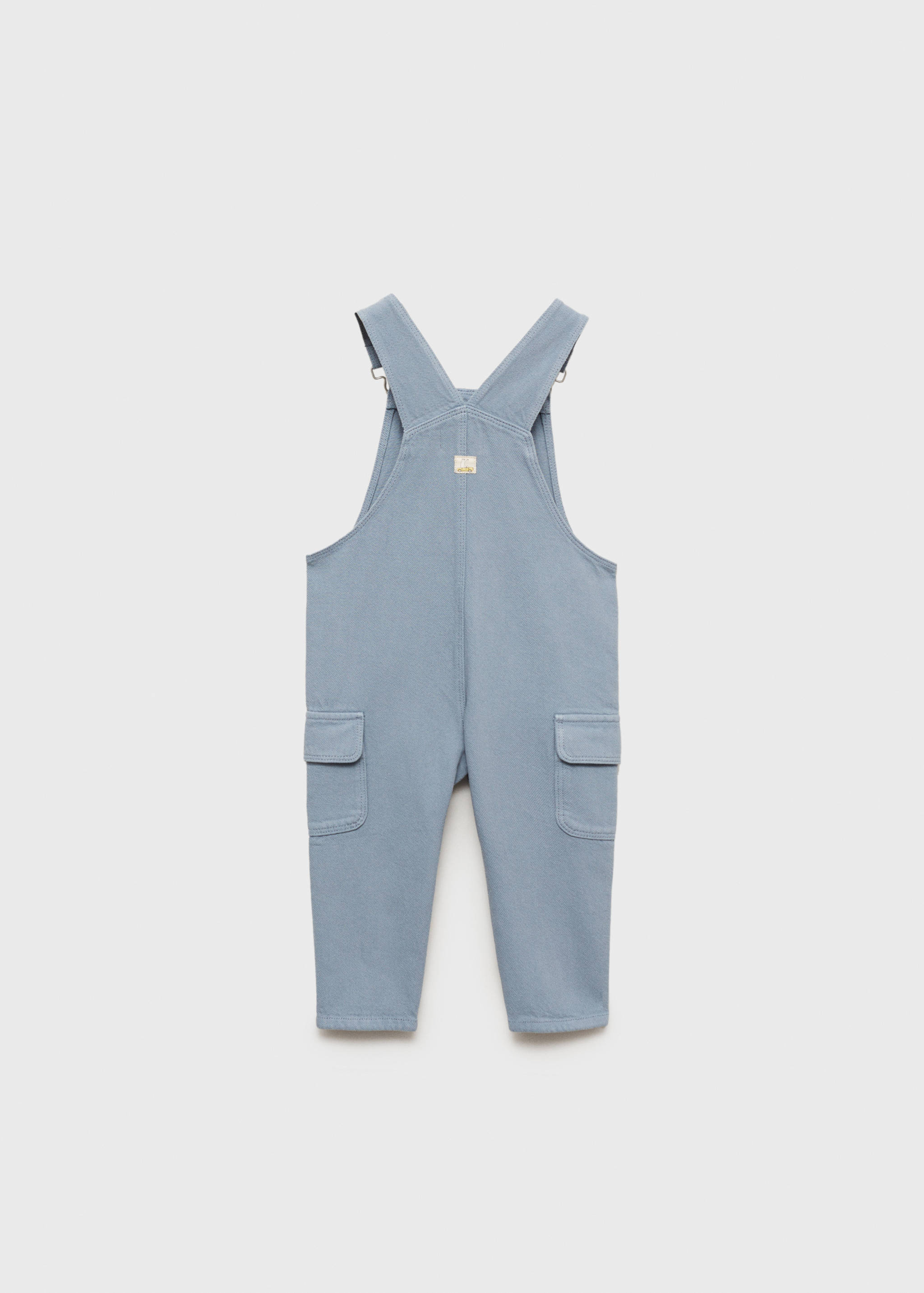 Long denim overalls with pocket - Reverse of the article