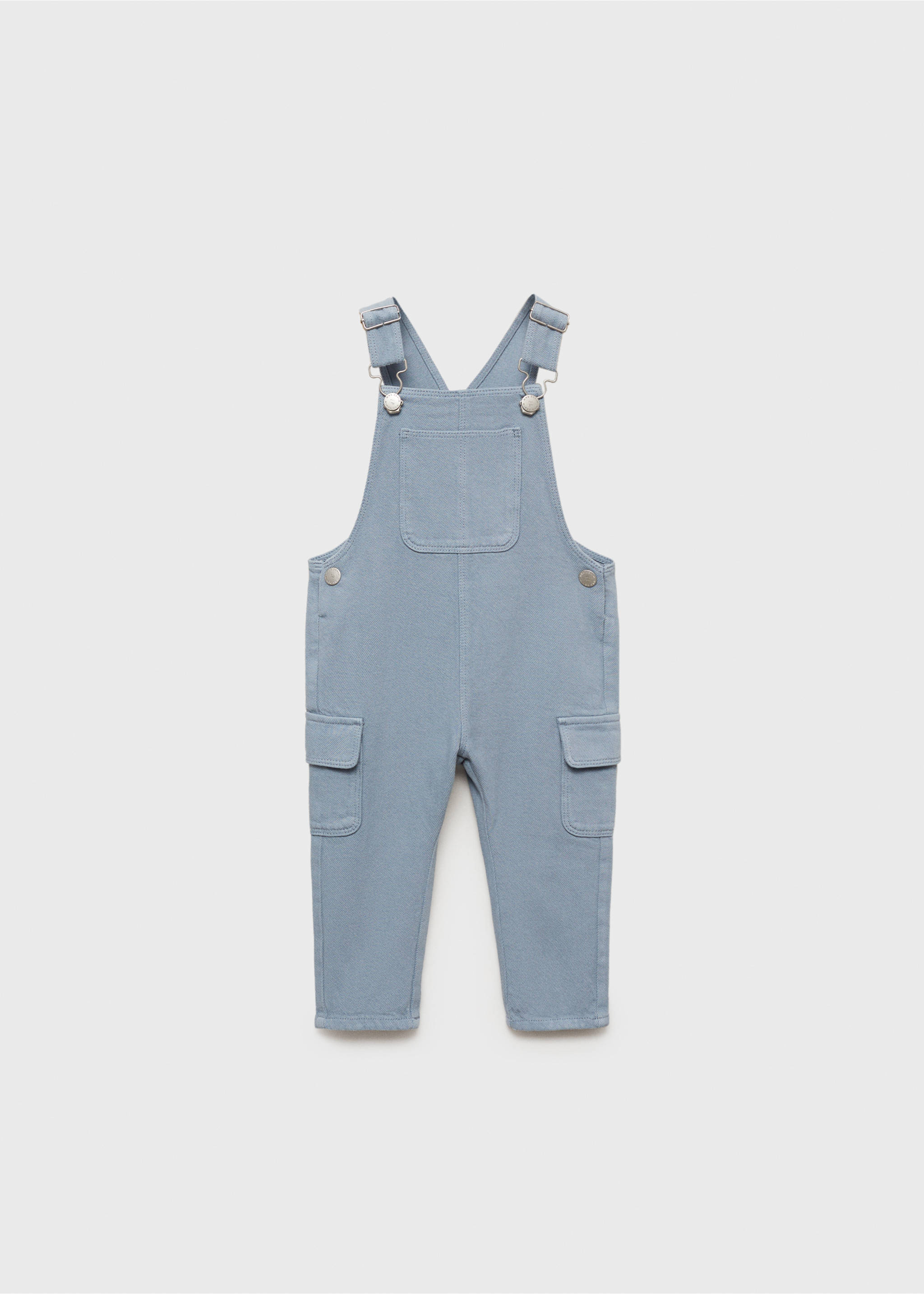 Long denim overalls with pocket - Article without model, Blue. Ref: 87074781-00.