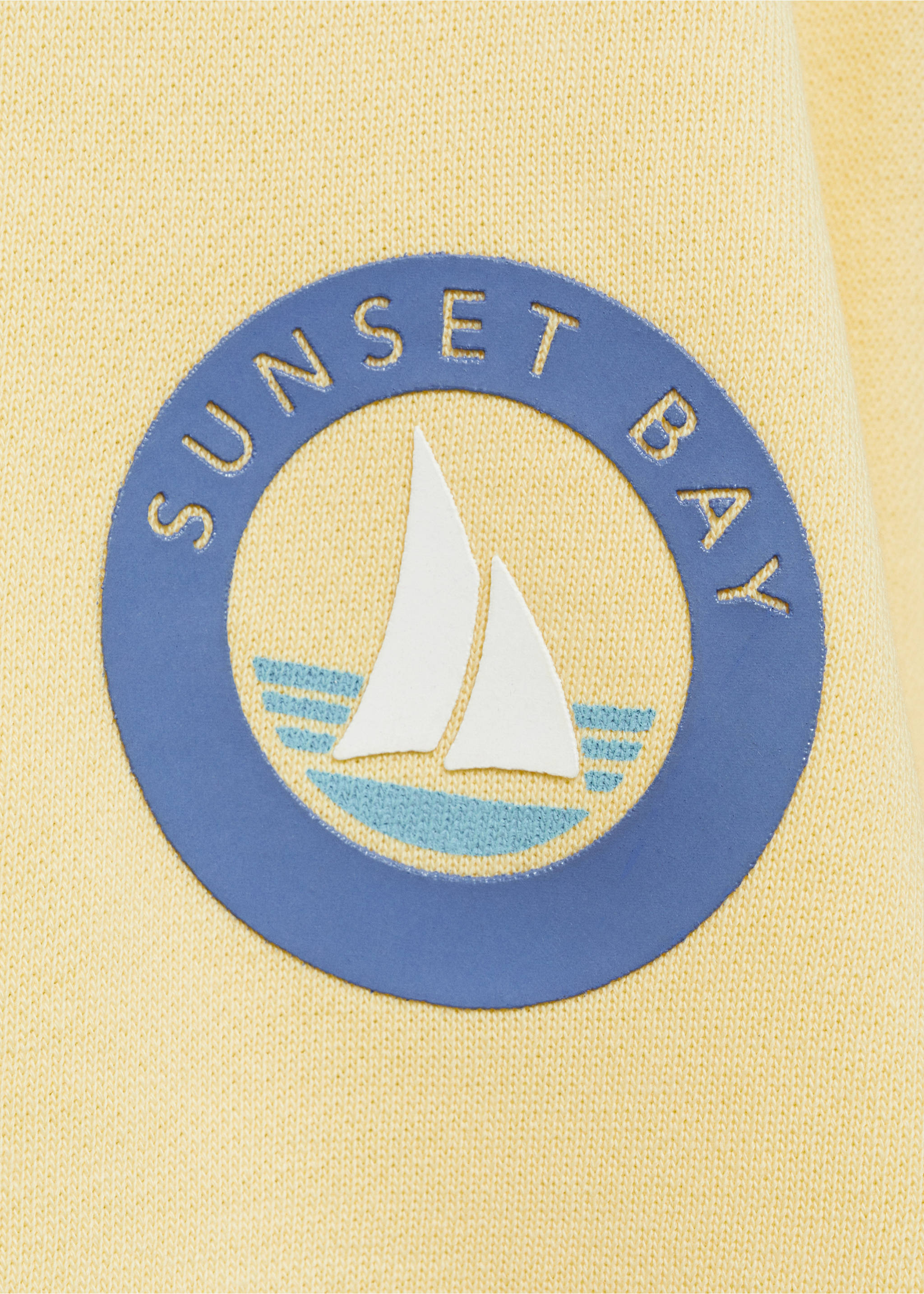 Gemustertes Baumwoll-Sweatshirt - Detail des Artikels 8, Gelb. Ref: 87074787-00.