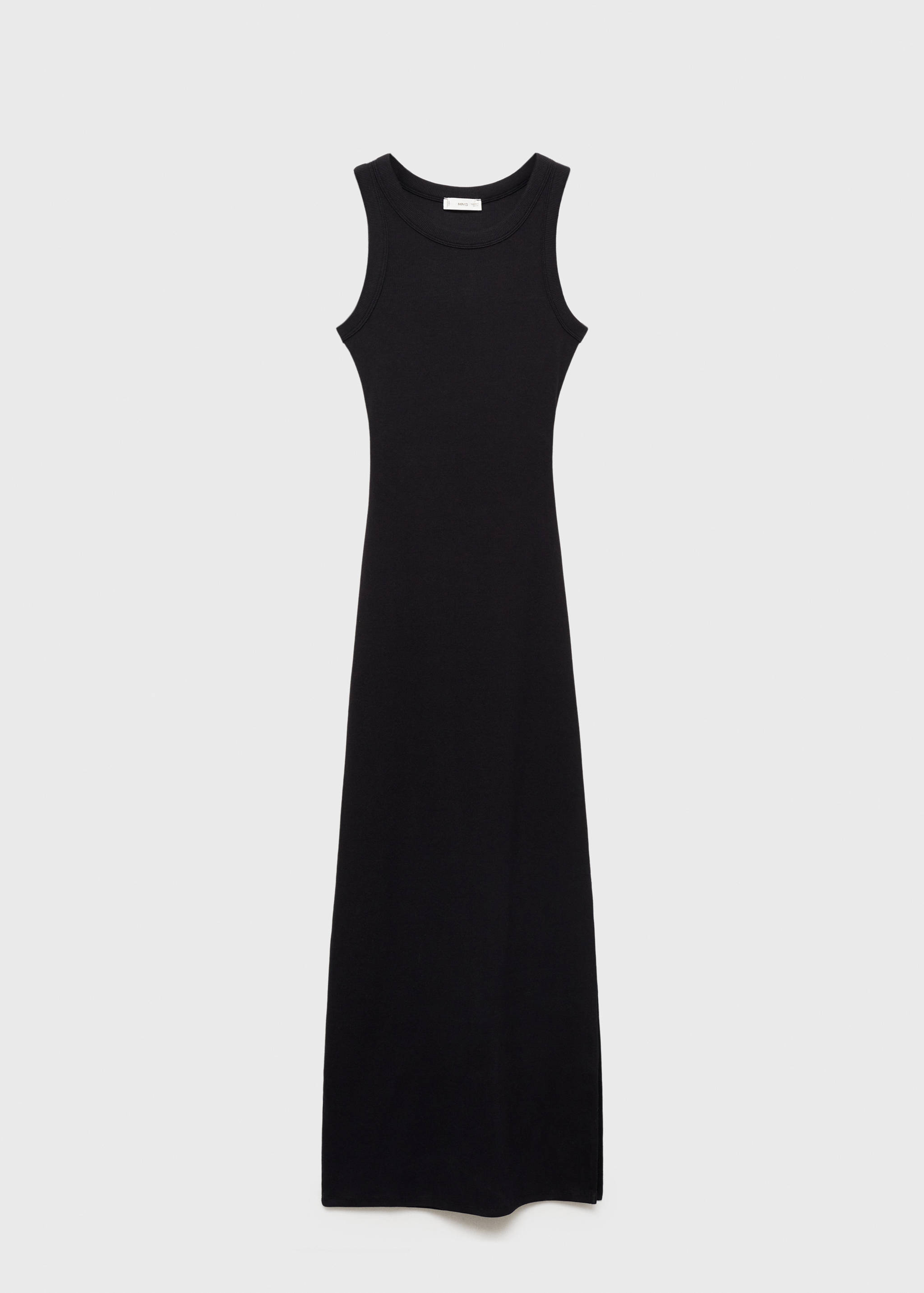 Robe fendue maille côtelée - Article sans modèle