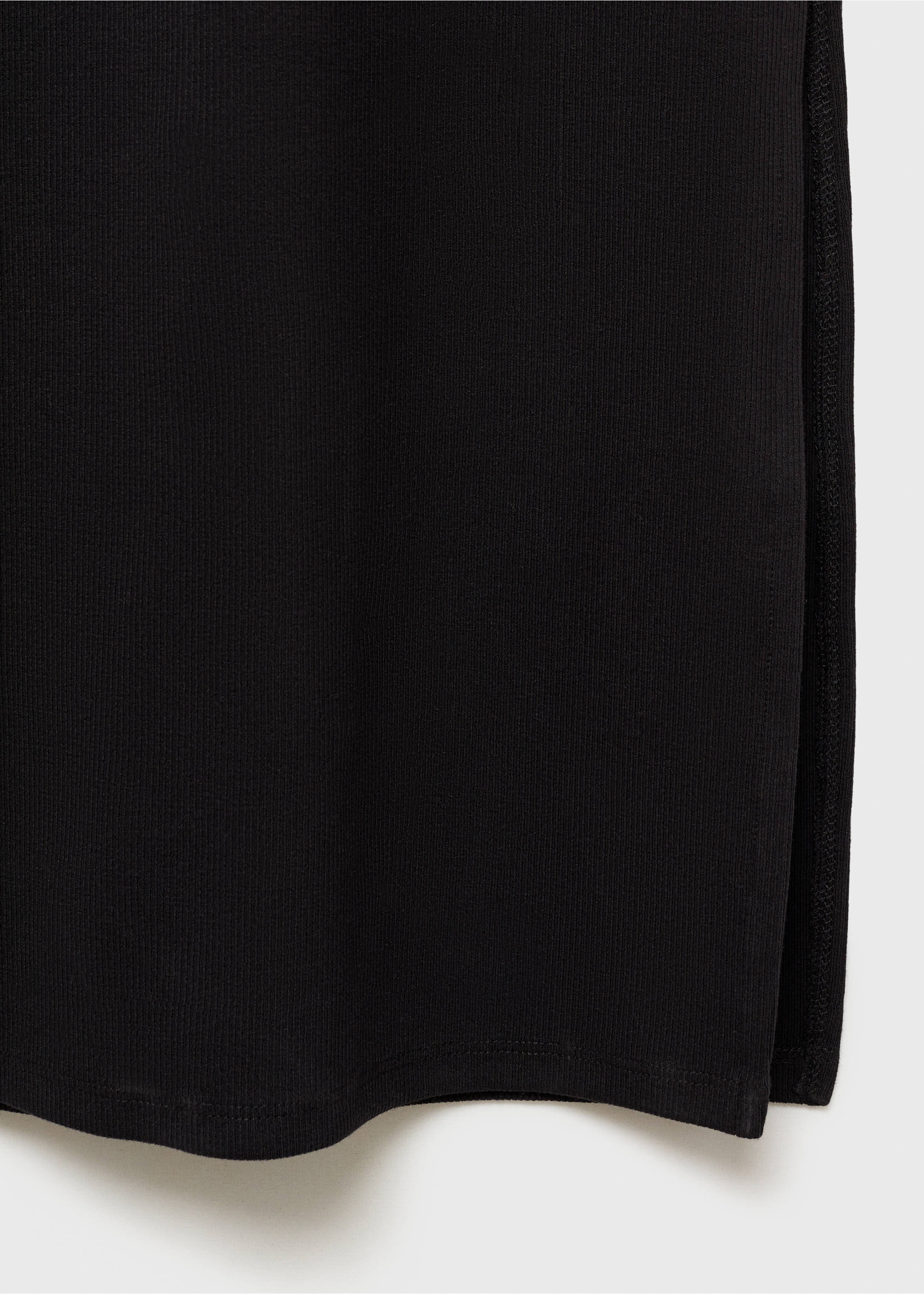 Robe fendue maille côtelée - Détail de l'article 0, Noir. Ref: 87074789-00.