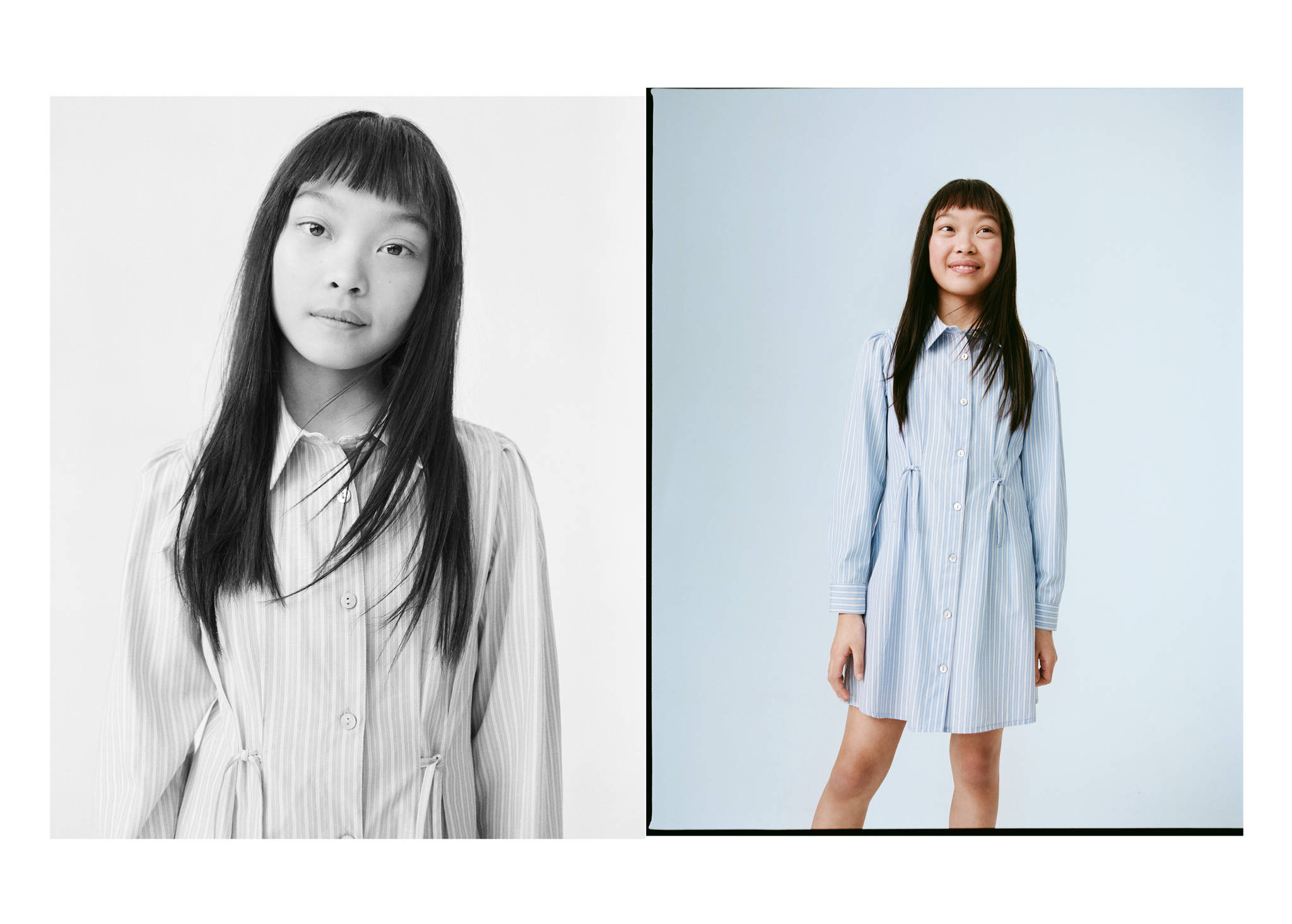 Striped shirt dress - Panoramic plane