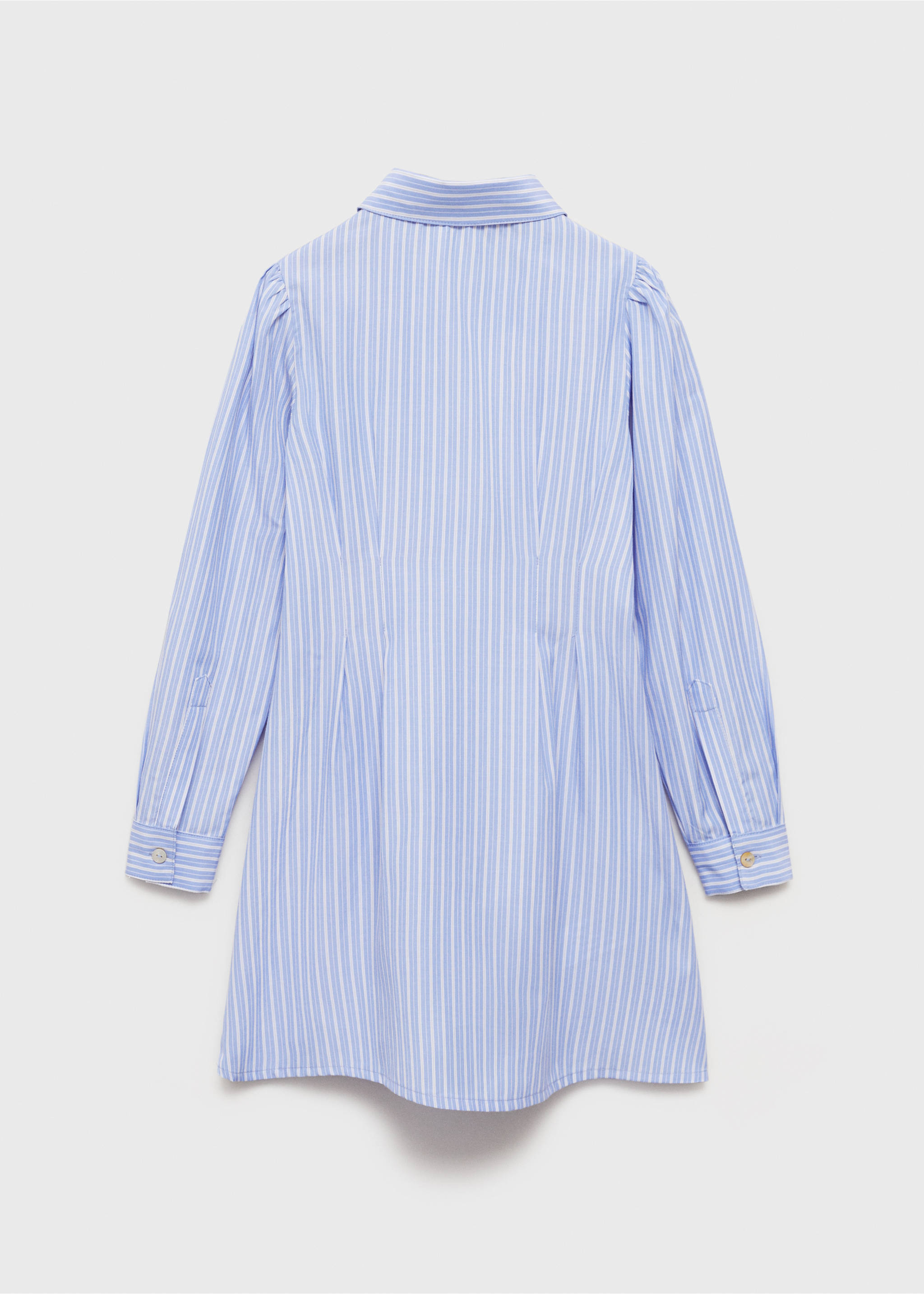 Striped shirt dress - Reverse of the article, Blue. Ref: 87074790-00.