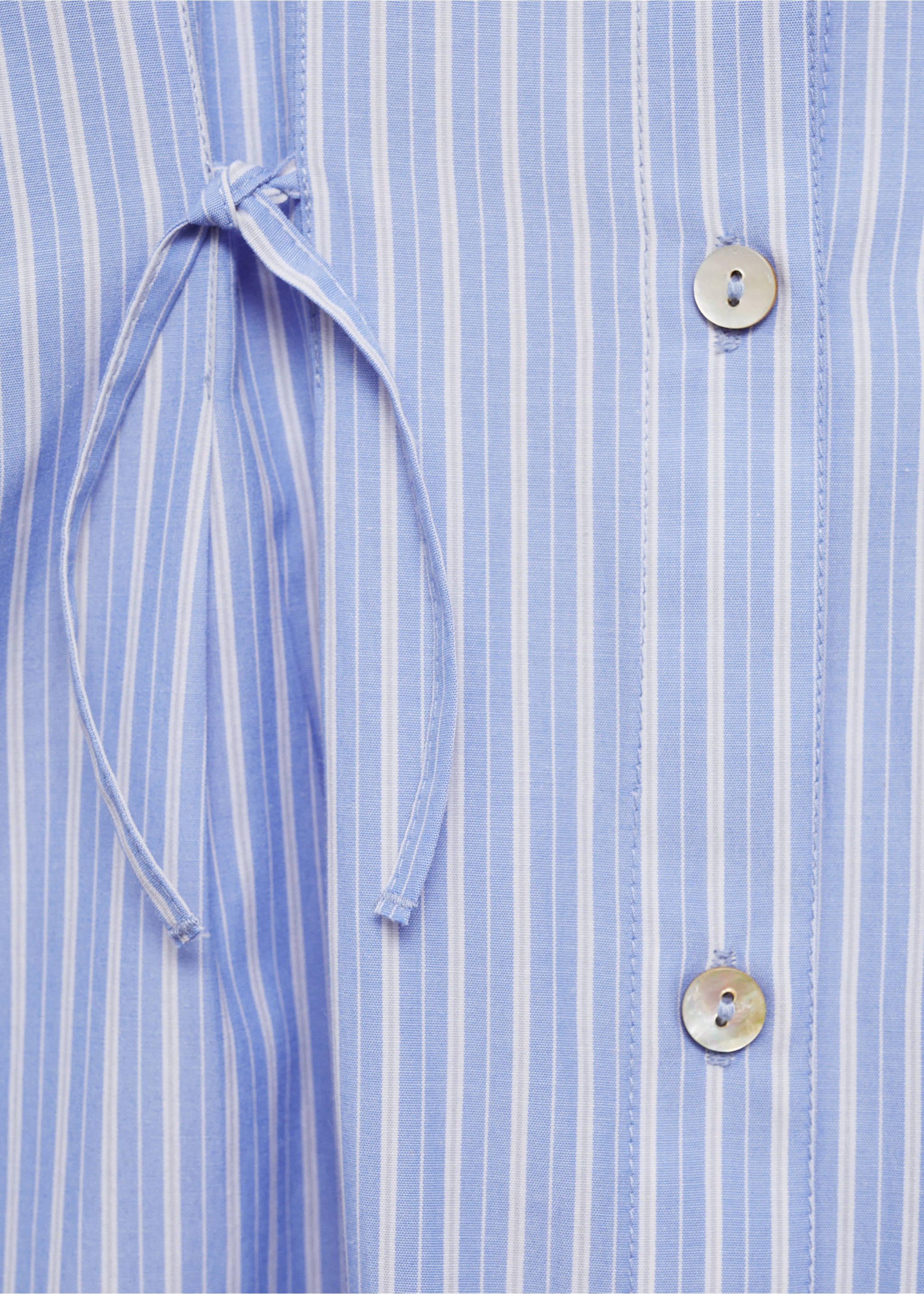 Striped shirt dress - Details of the article 8, Blue. Ref: 87074790-00.